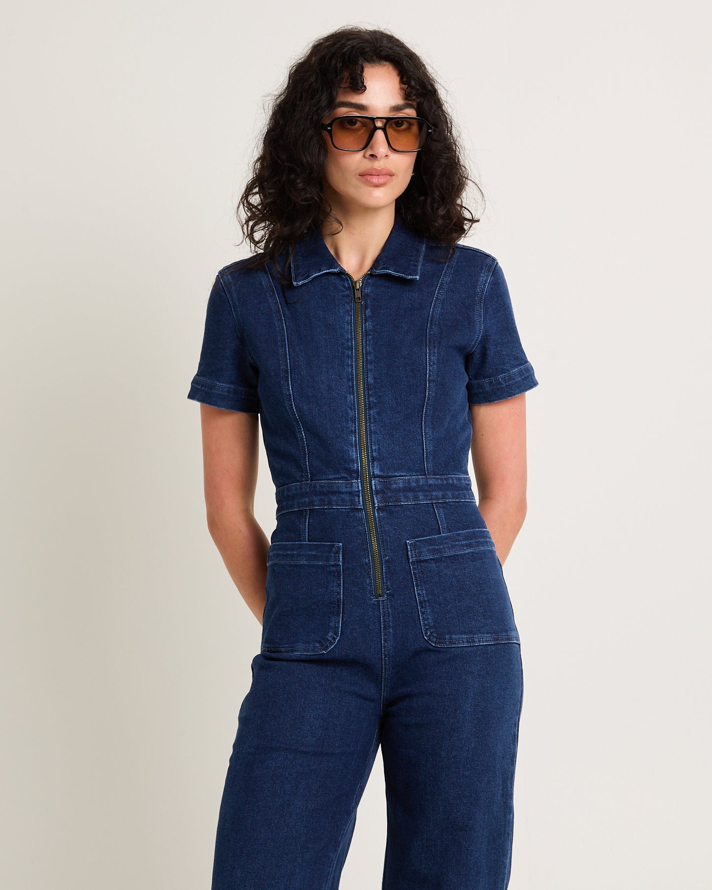 Nikki Denim Maxi Boiler Suit