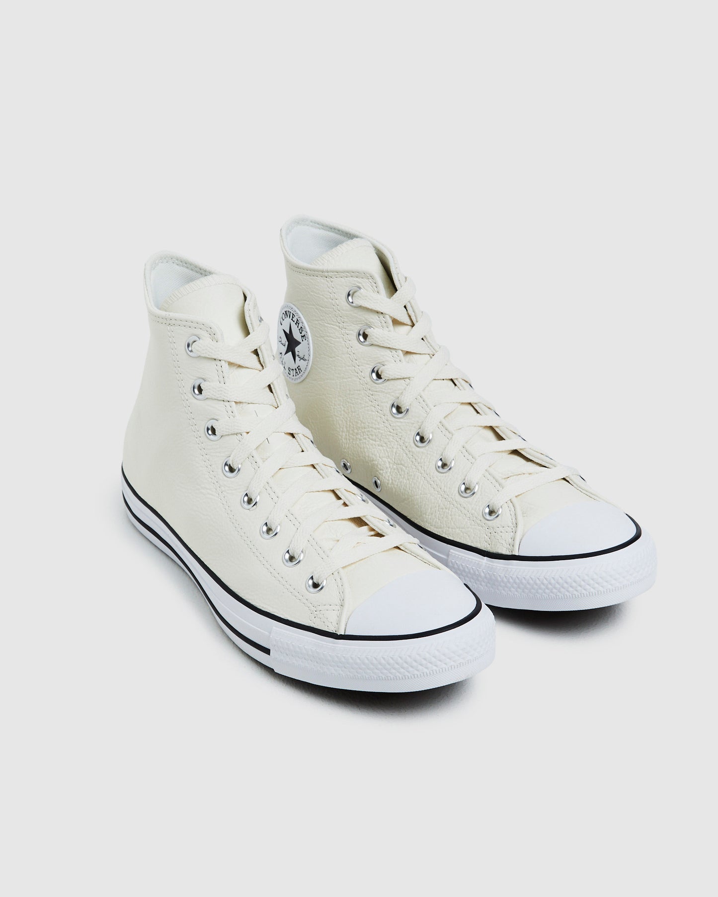 Chuck Taylor All Star Tumbled Leather Hi Top Sneakers Egret/White/Black
