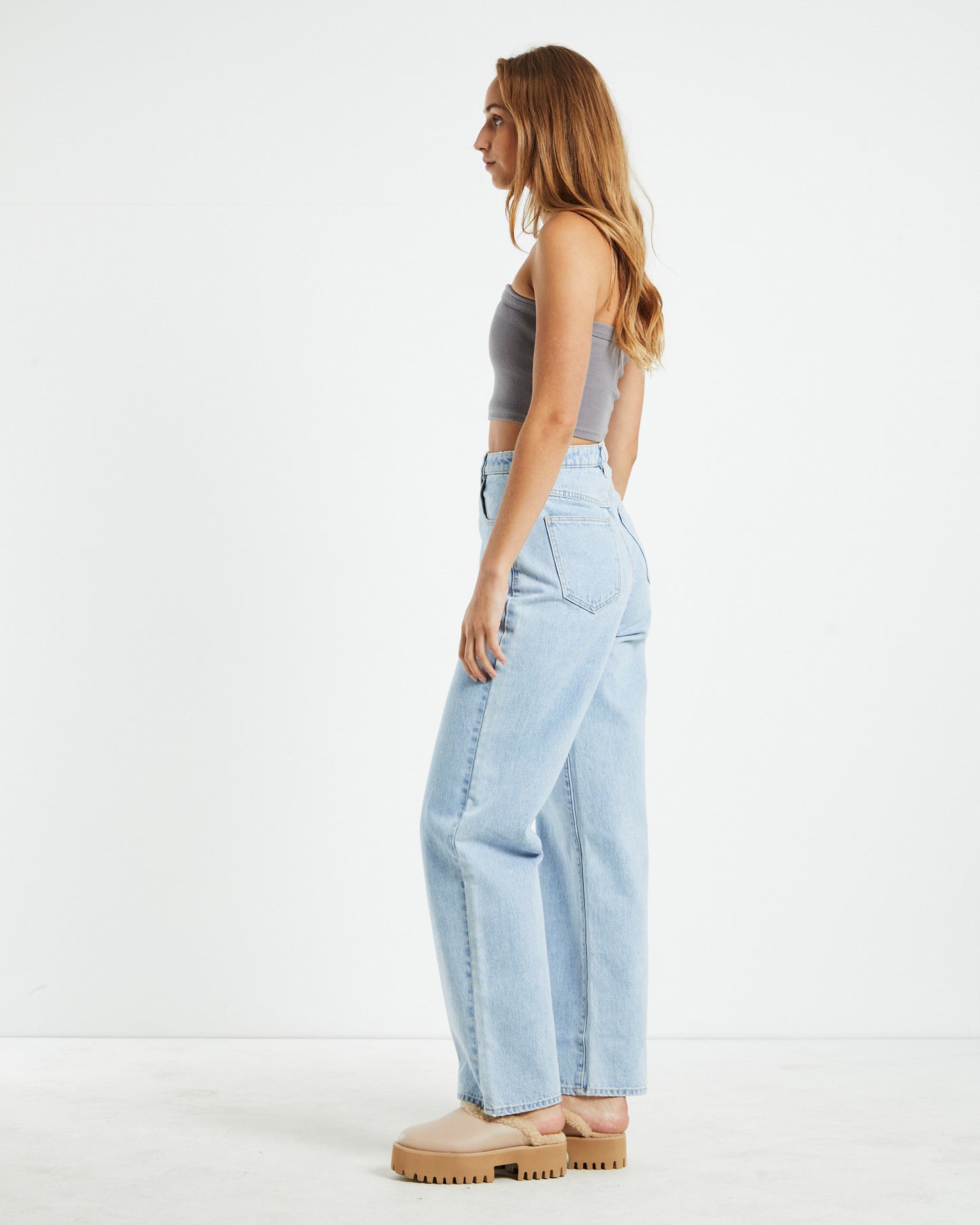 A Heather Bandeau Top Slate