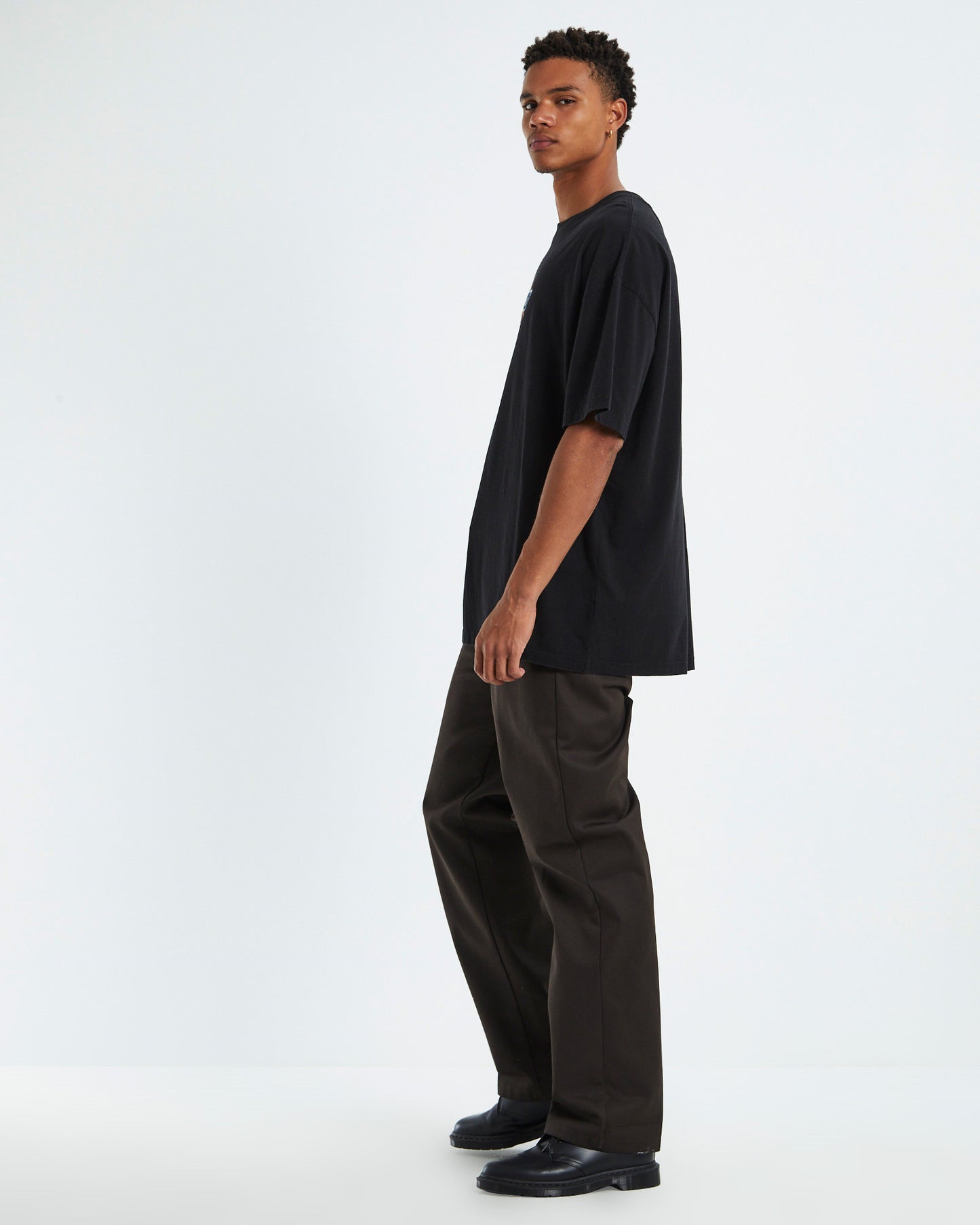 Classic Logo Distress Short Sleeve T-Shirt Black