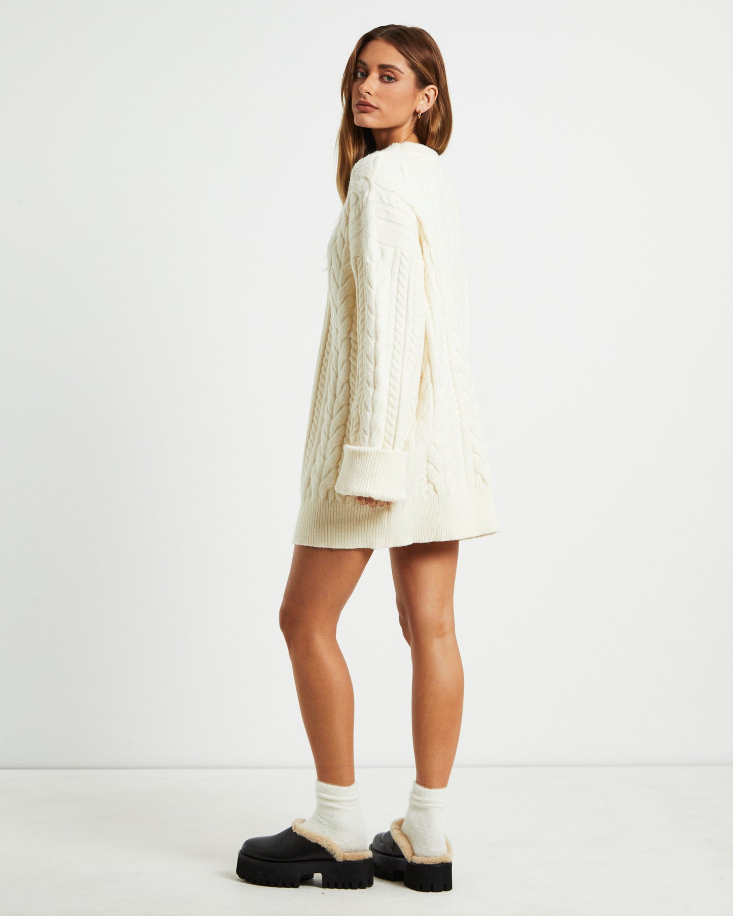 Nellie Long Sleeve Knit Jumper Cream