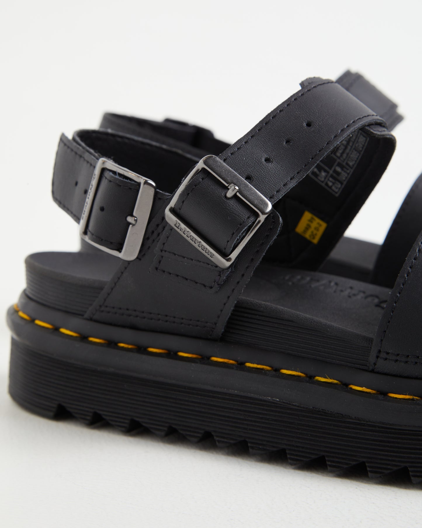 Voss Single Strap Sandals in Black