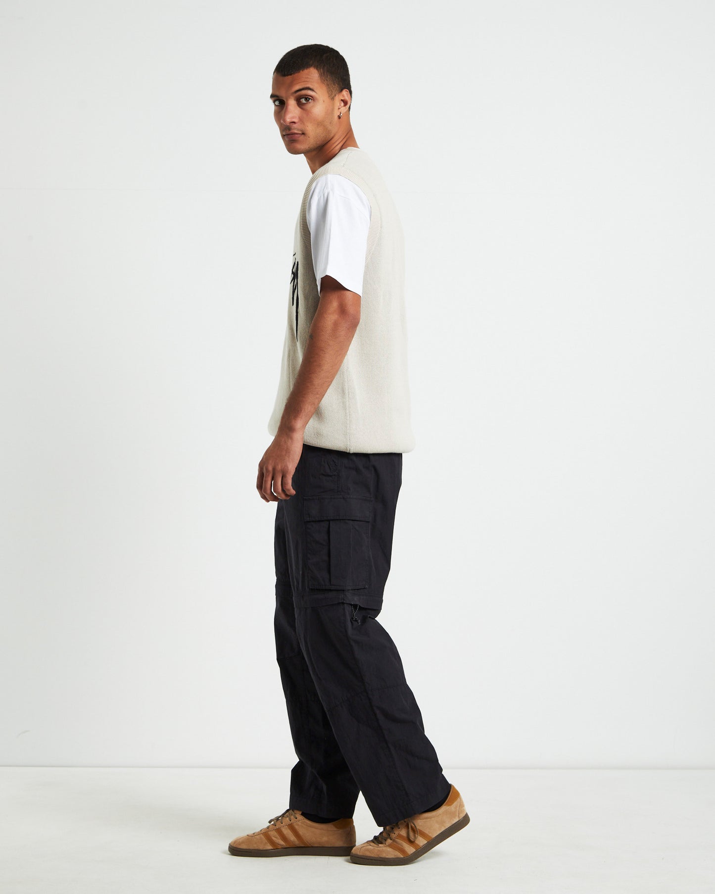 Smooth Stock Knit Vest Cream