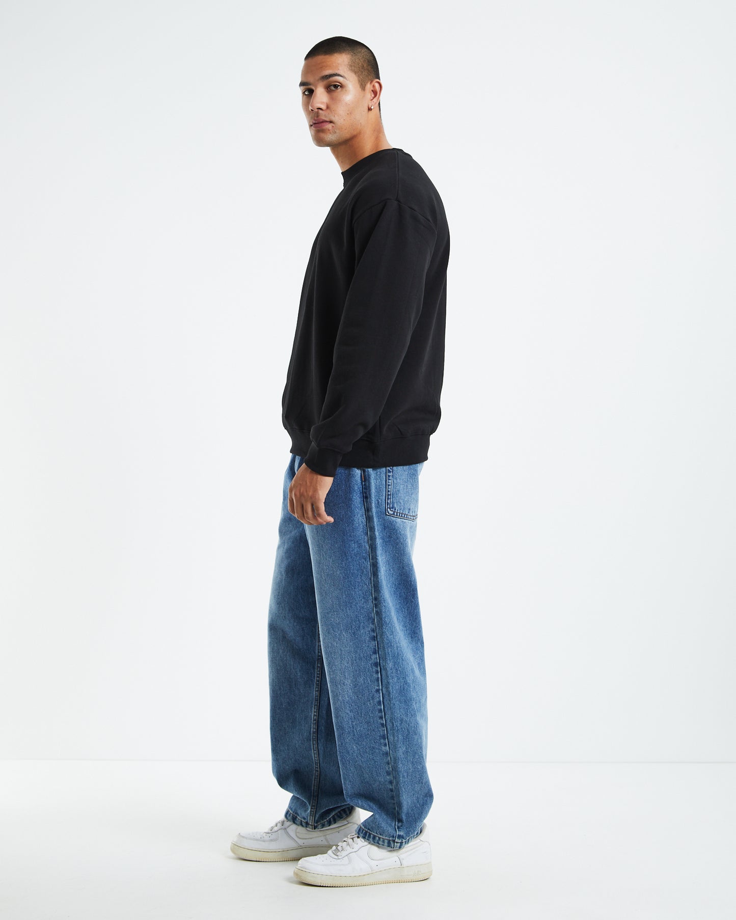 Crew Neck Jumper Black