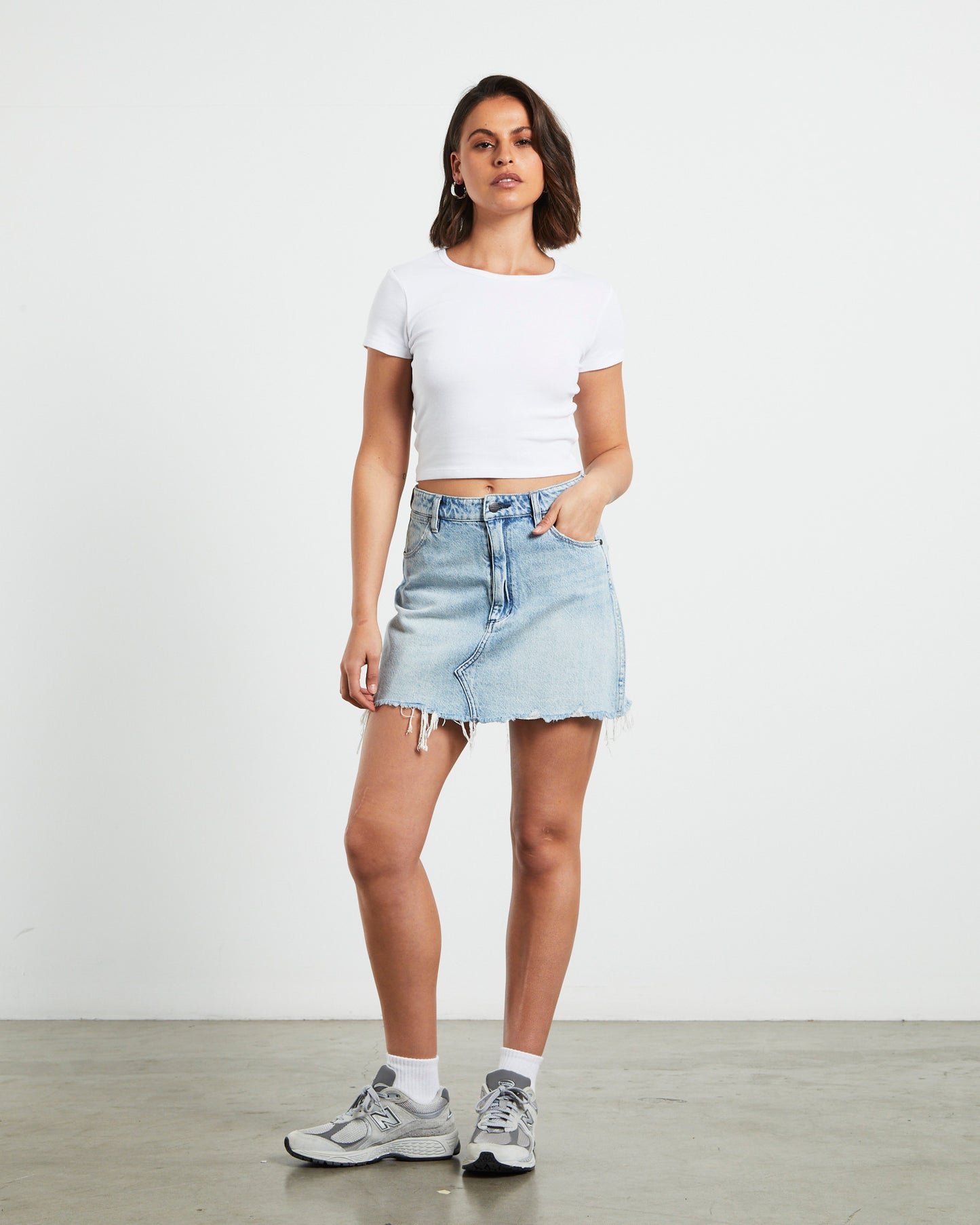Repair Denim Mini Skirt Never Never