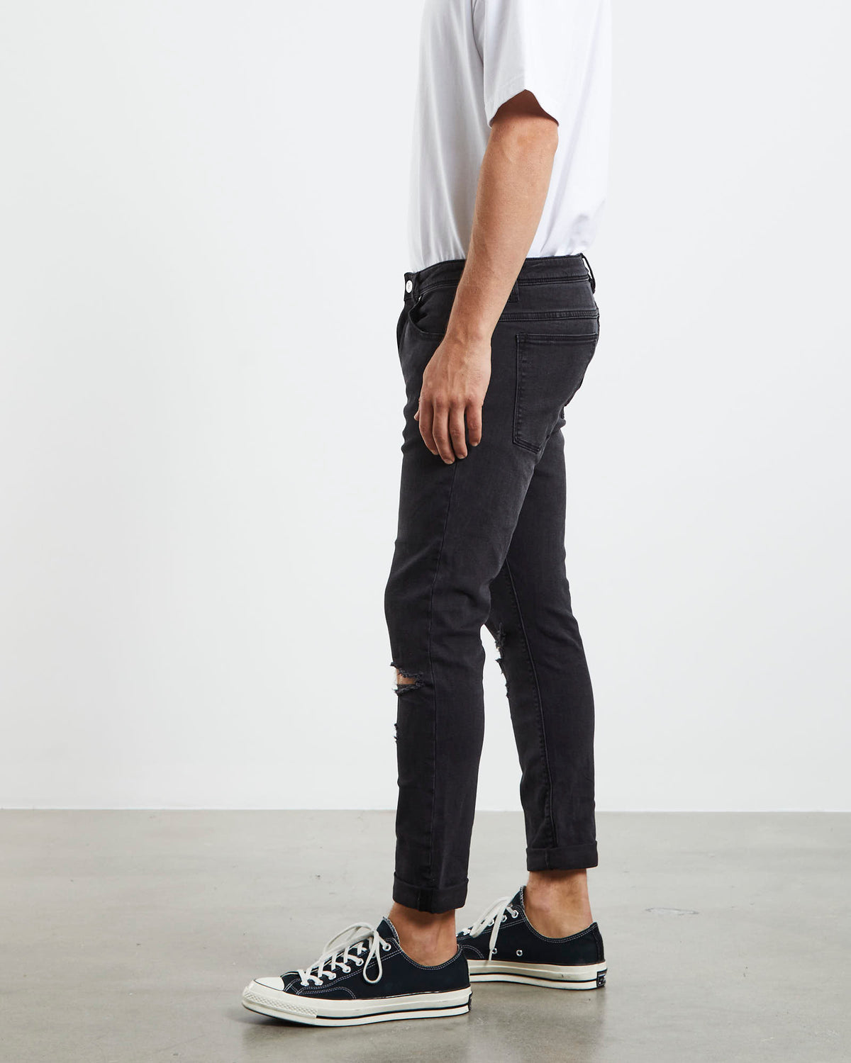 A Dropped Skinny Denim Jeans Turn Up Denim Jeans Rogue DENIM