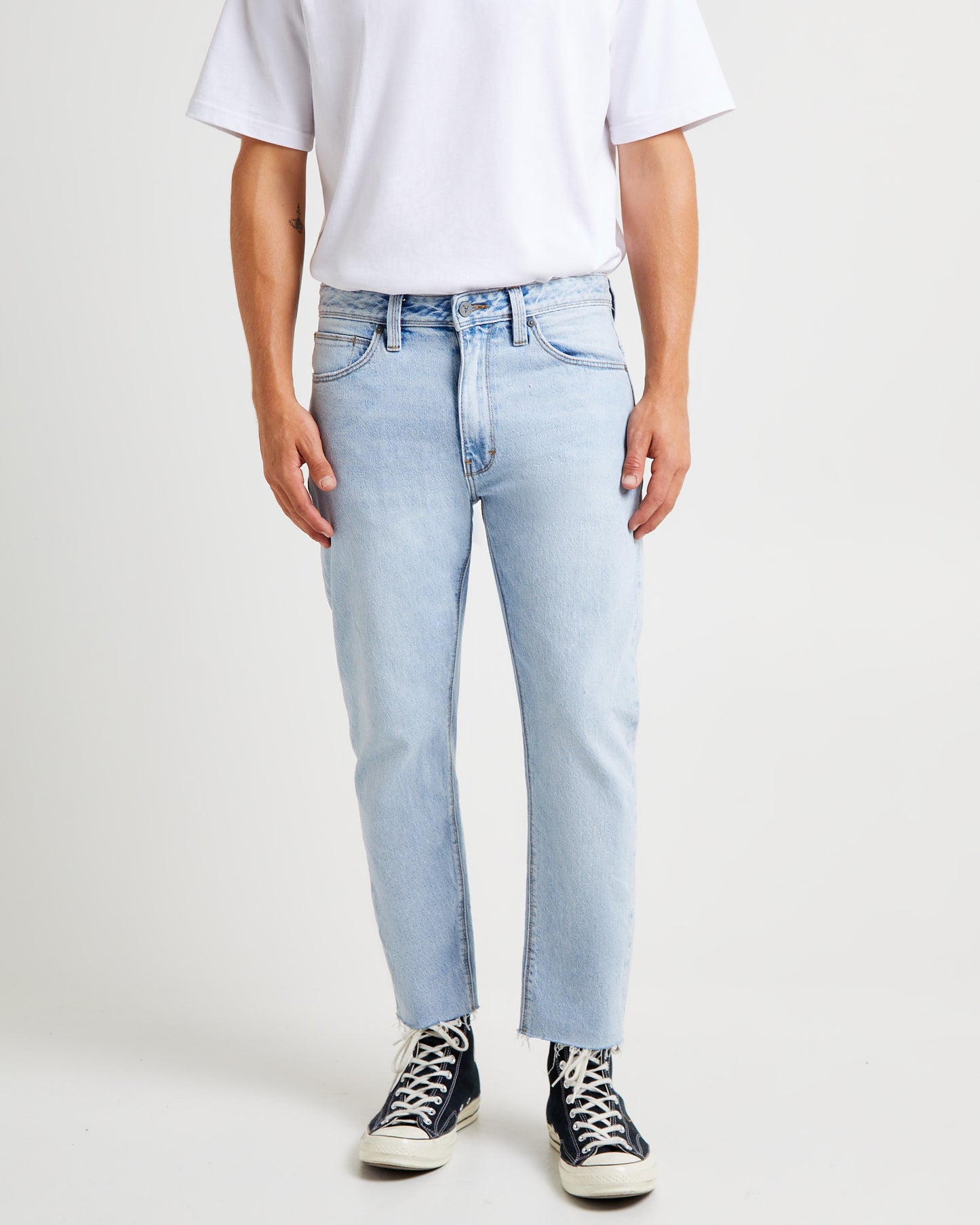 Chopped Straight Denim Jeans