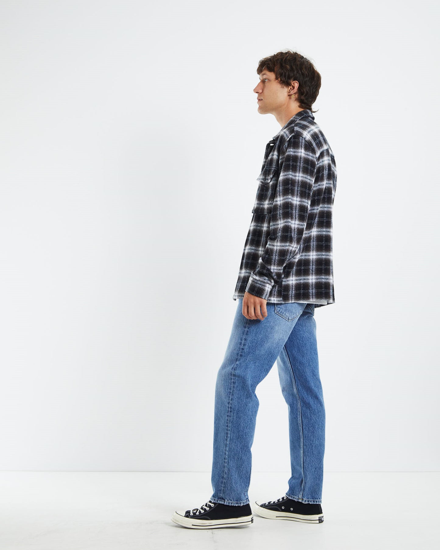 Miller Check Overshirt Black