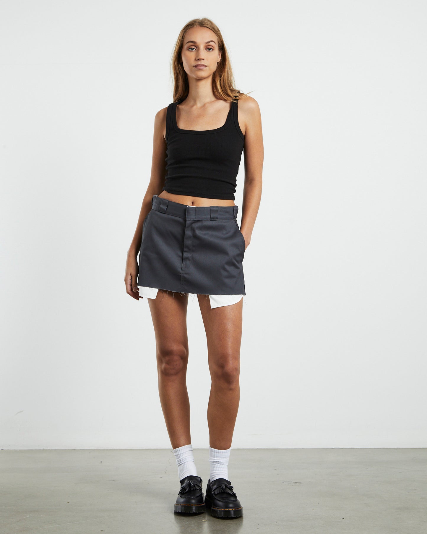 874 Mini Skirt Charcoal Grey