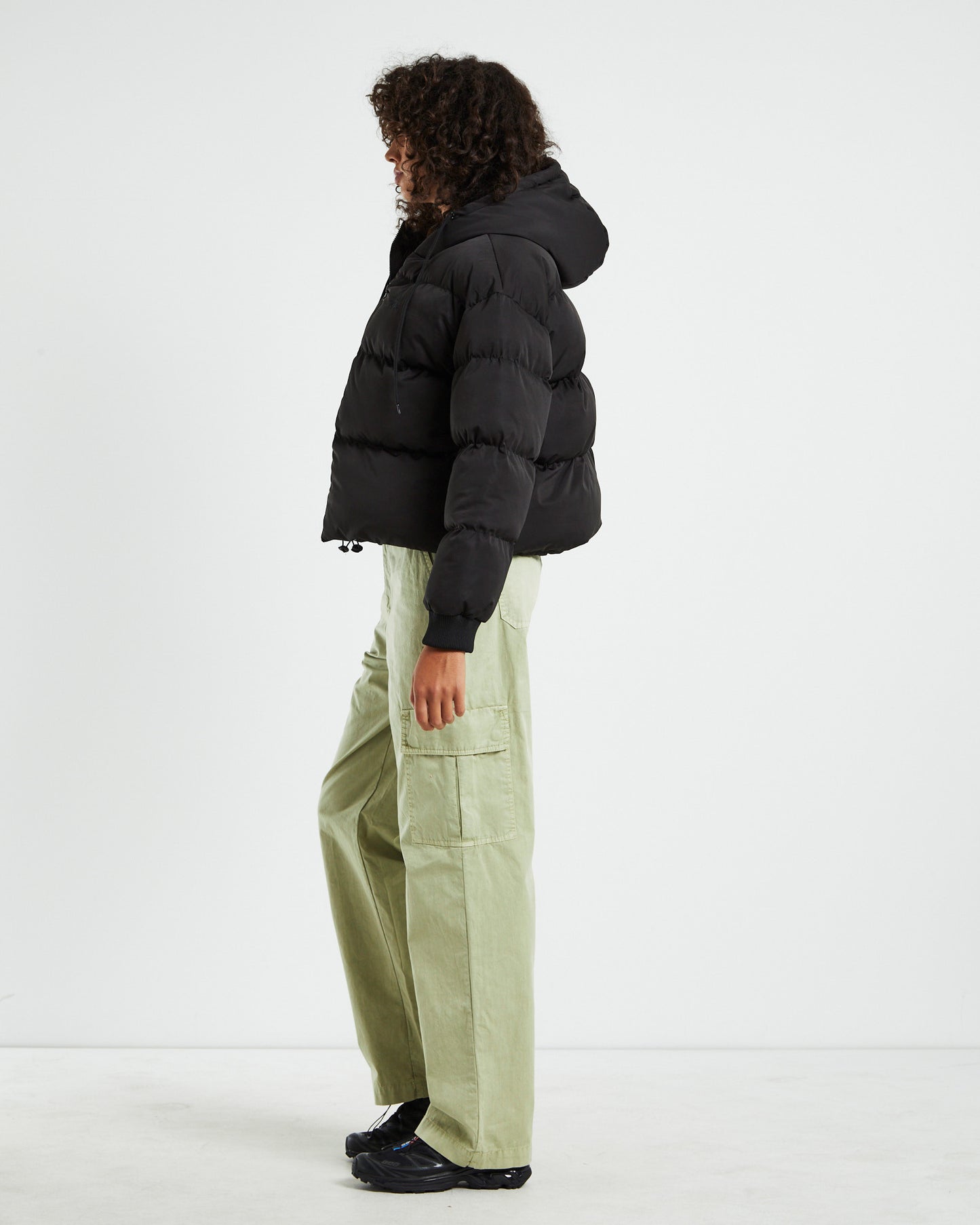 Graffiti Puffa Jacket Black