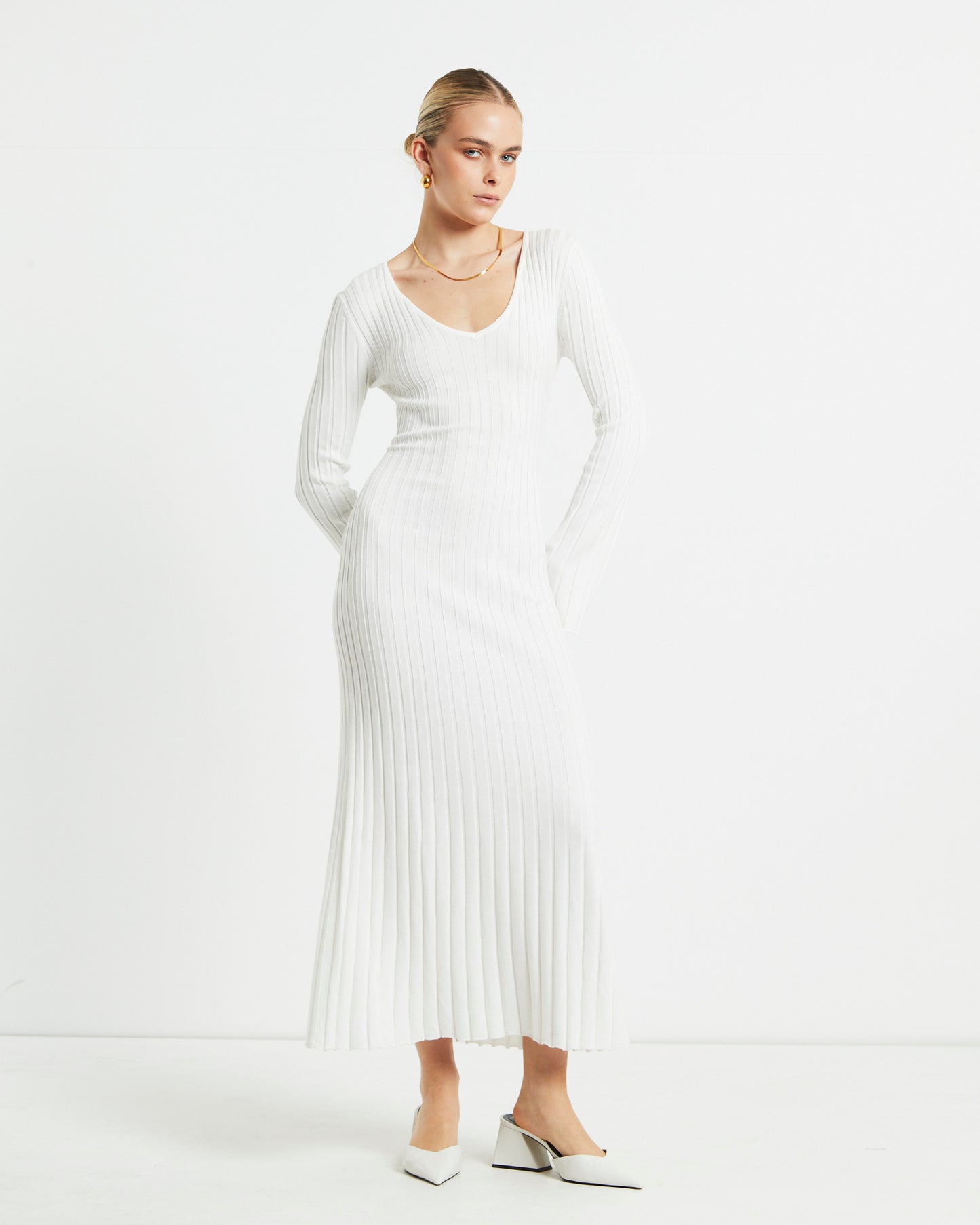 Sophie Long Sleeve Rib Knit Dress