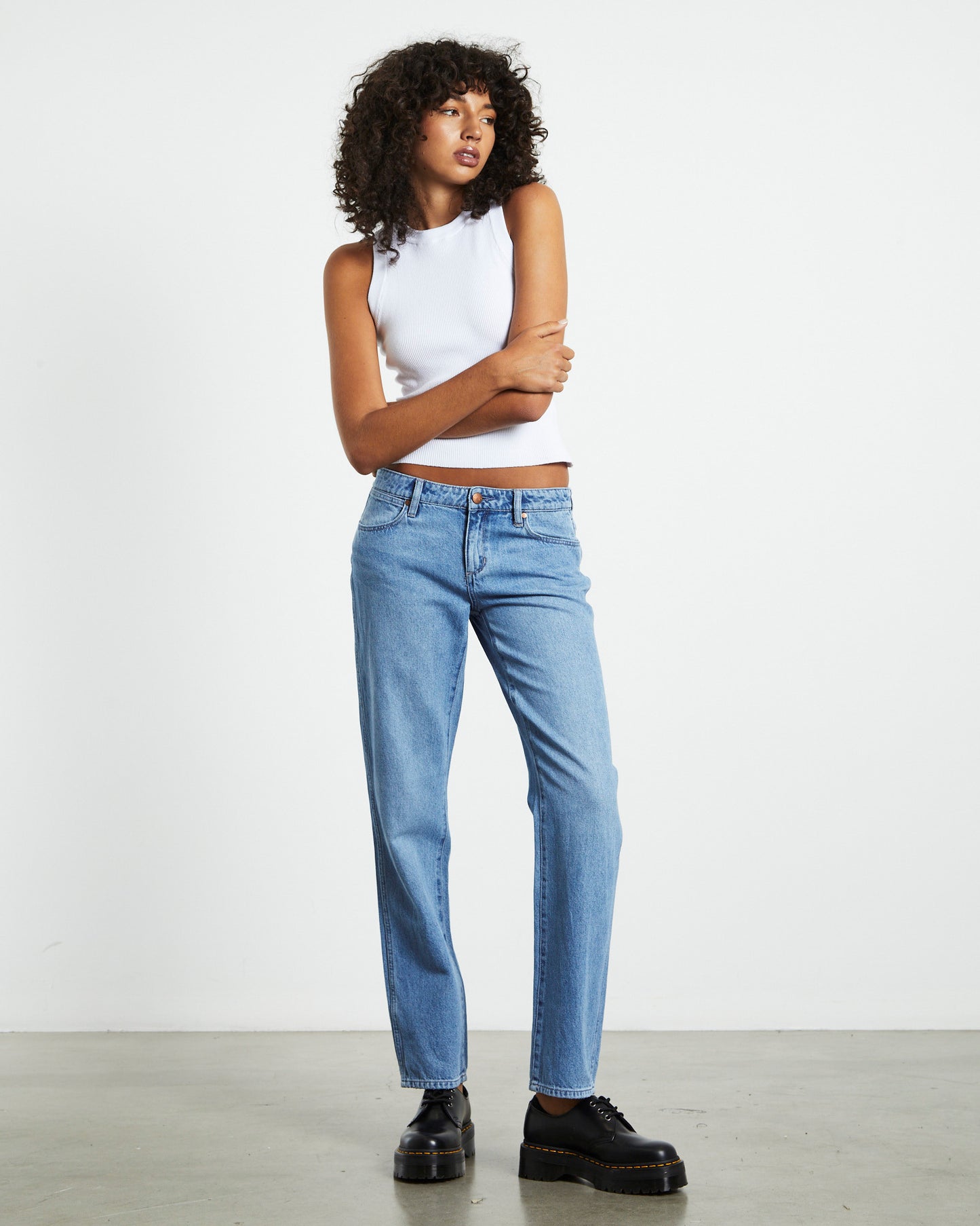 Low Rise Claudia Straight Jeans Mary Jane Blue