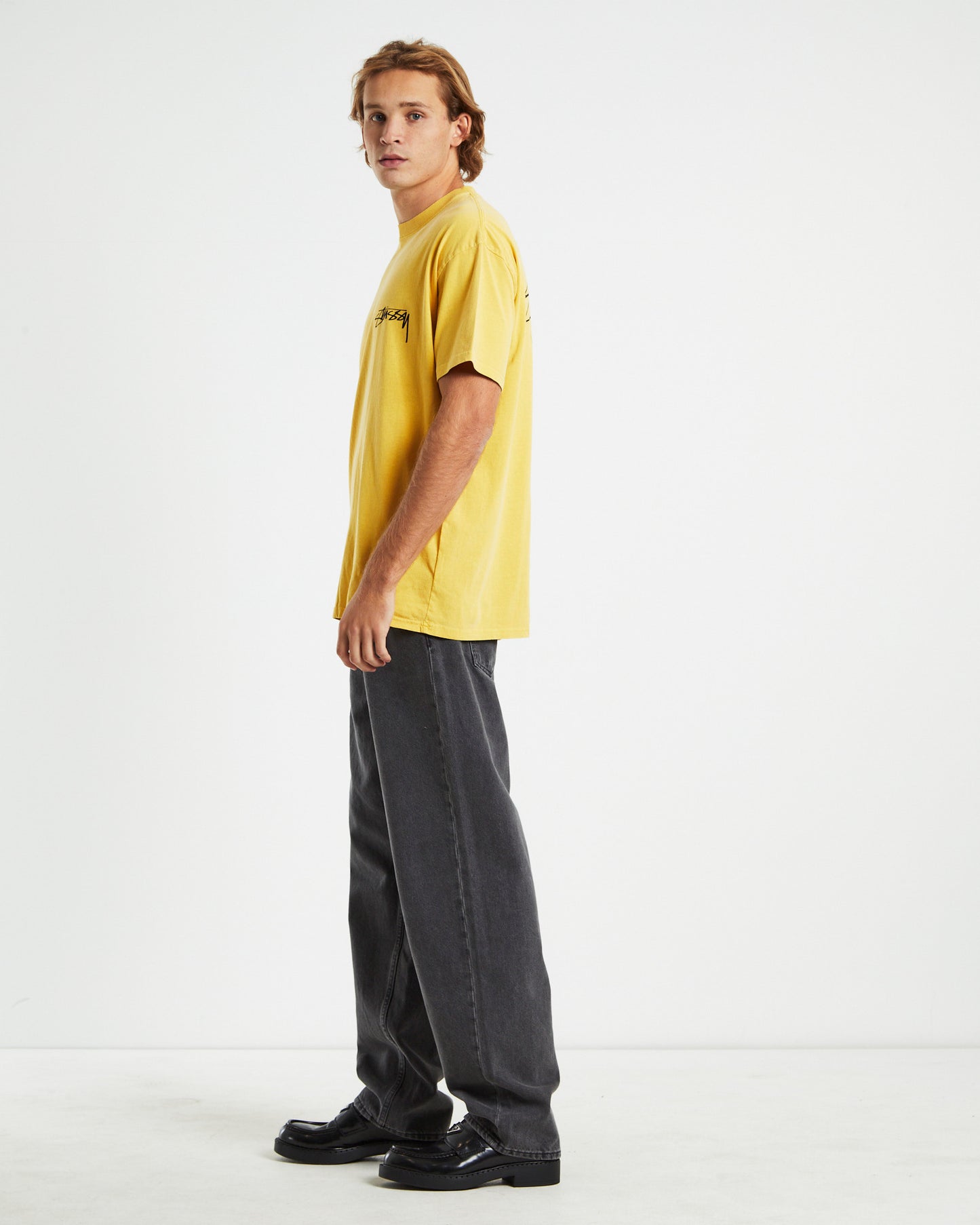 Pigment Smooth Stock Short Sleeve T-Shirt Yellow