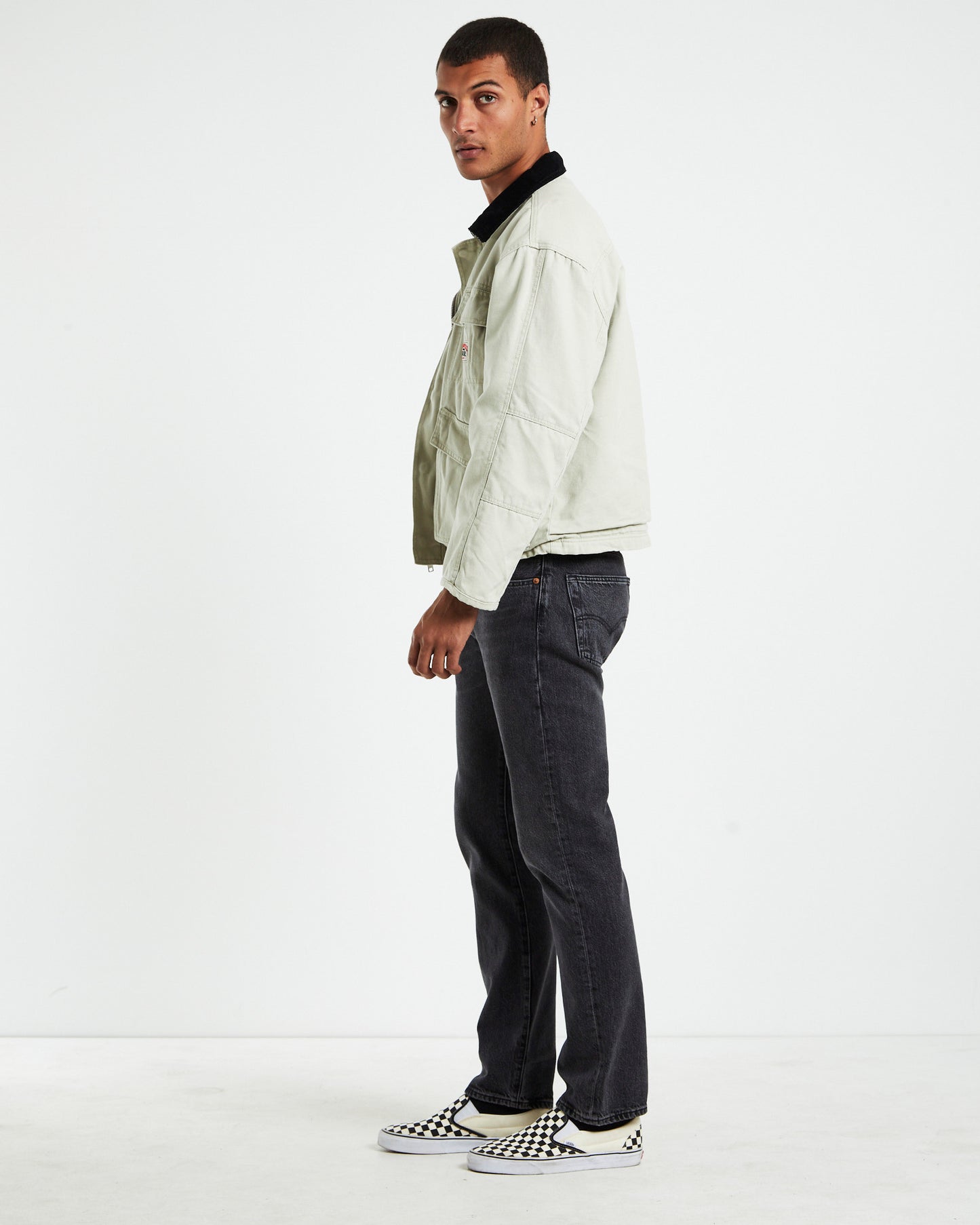 Washed Canvas Shop Jacket Bone