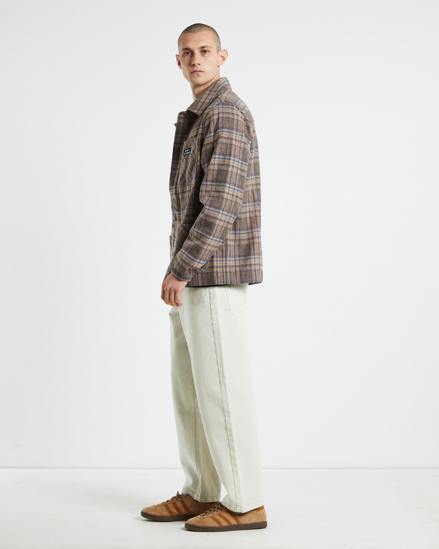 Schiziods Work Jacket Check Tan