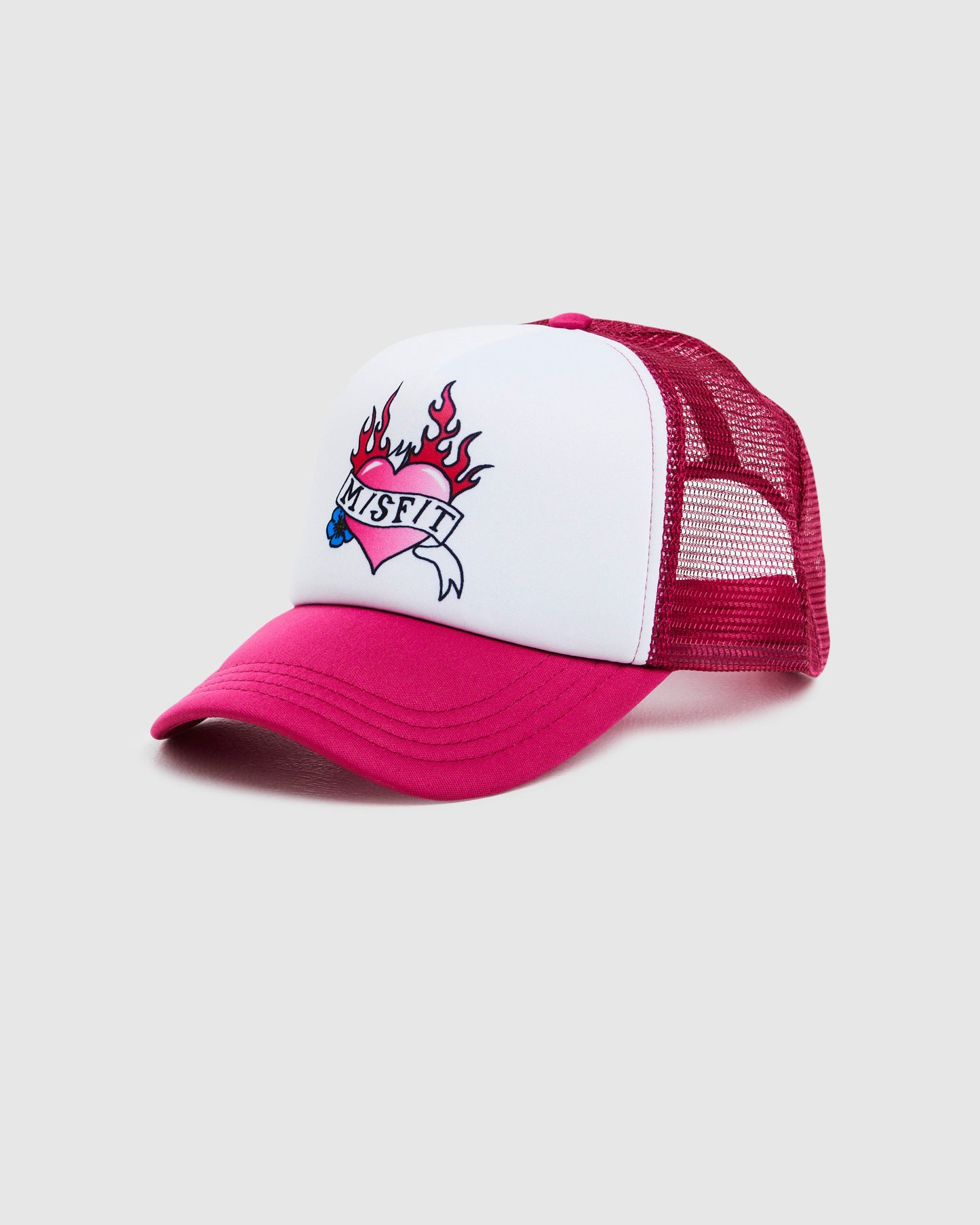 Hot BBQ Trucket Hat Pink/White