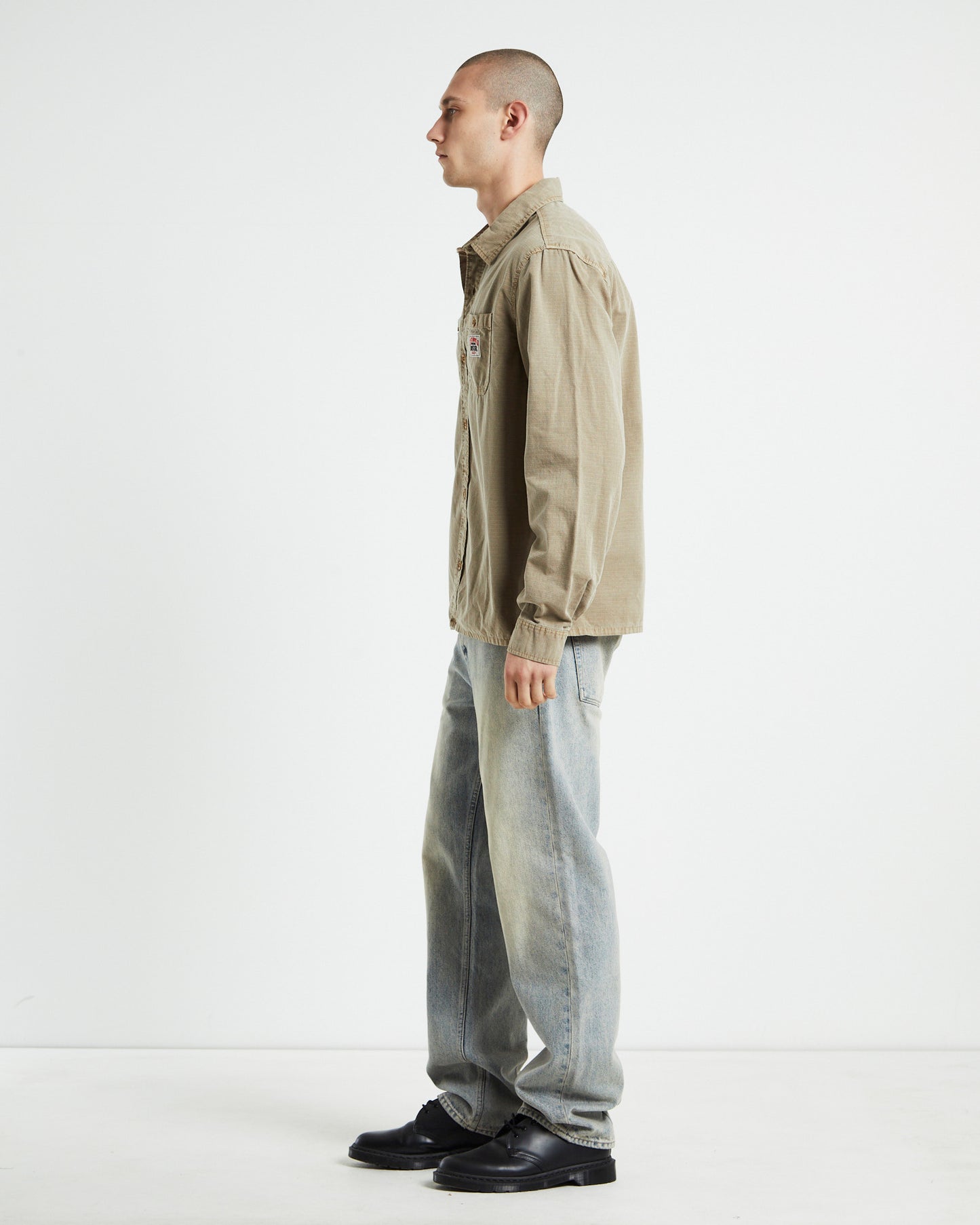 Rip Stop Authentic Long Sleeve Work Shirt Taupe