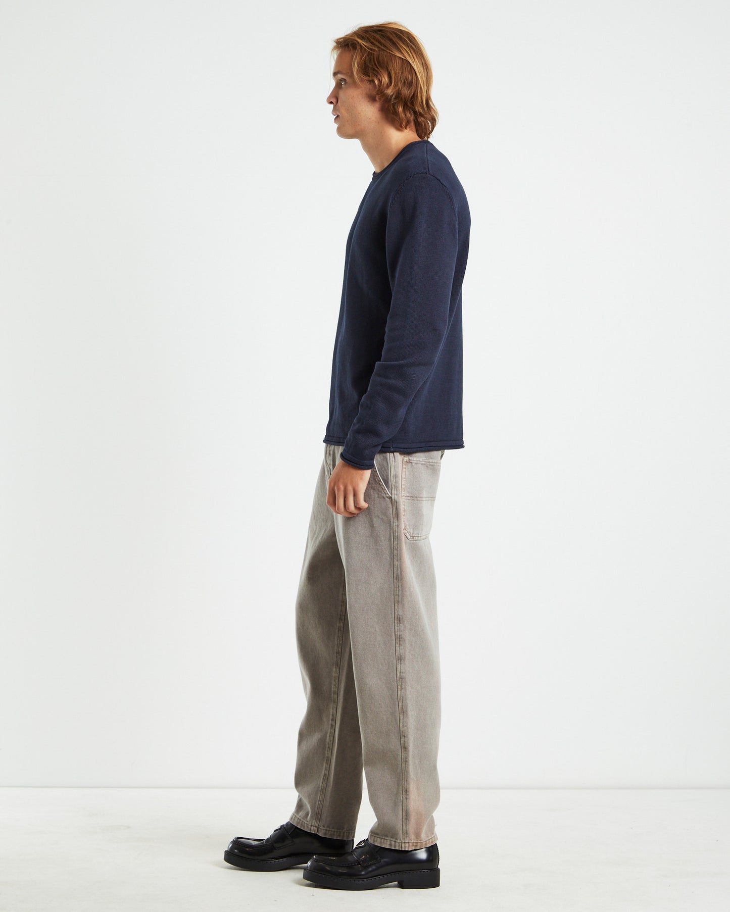 Strummer Lightweight Knit Jumper Dark Navy