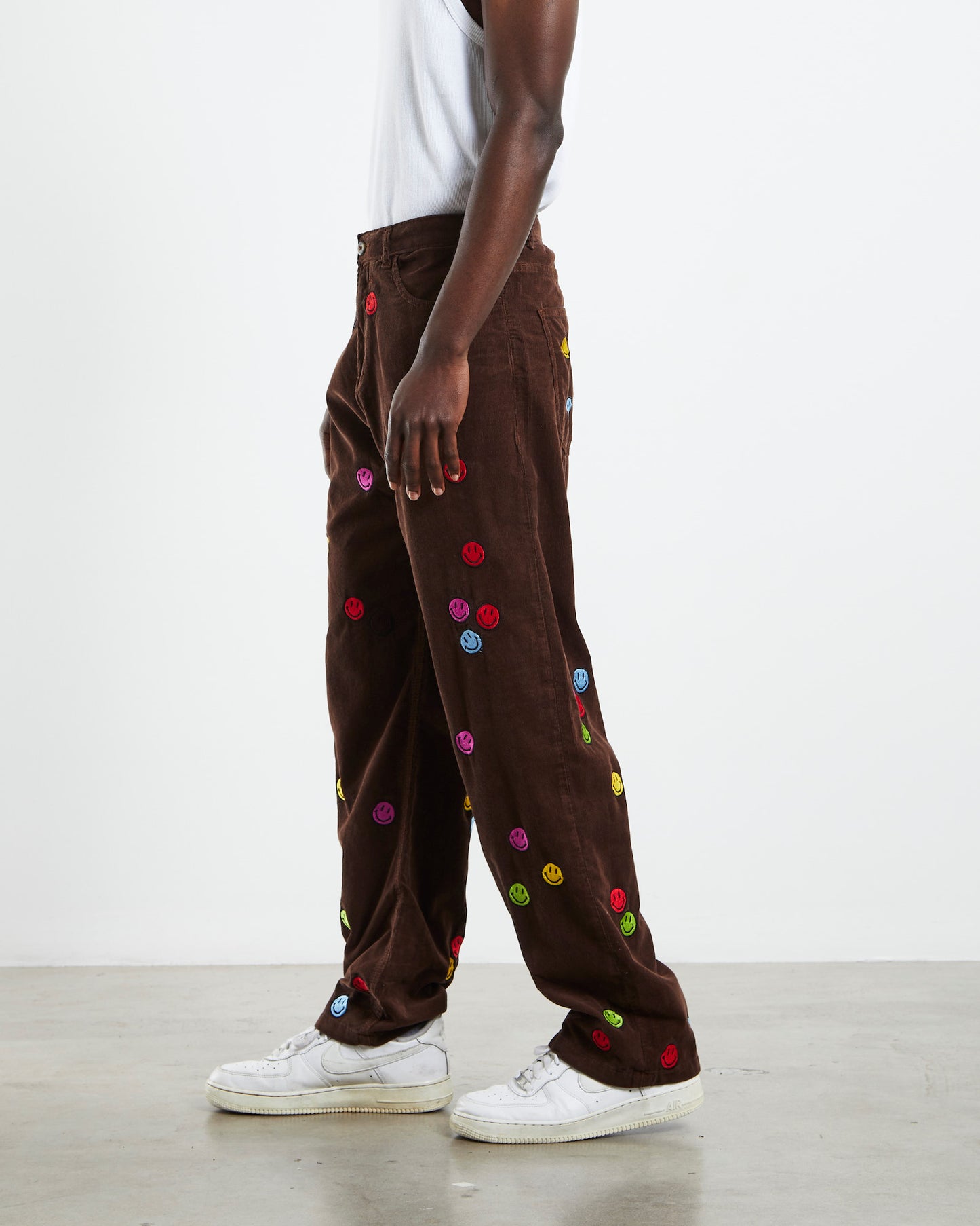 Smiley Contemporary Art Market Pants Brown