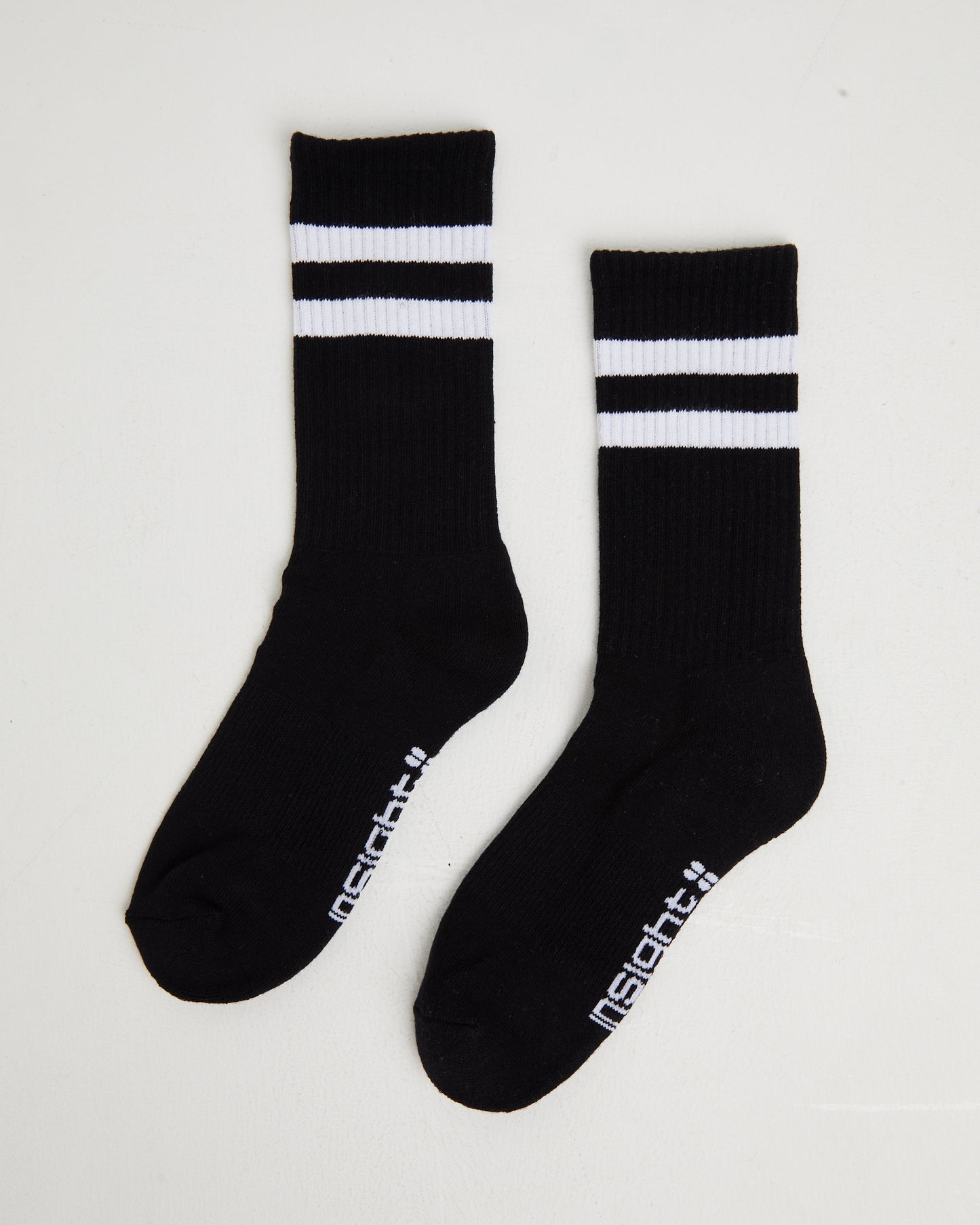 Core Stripe Crew Socks 2 Pack White/Black