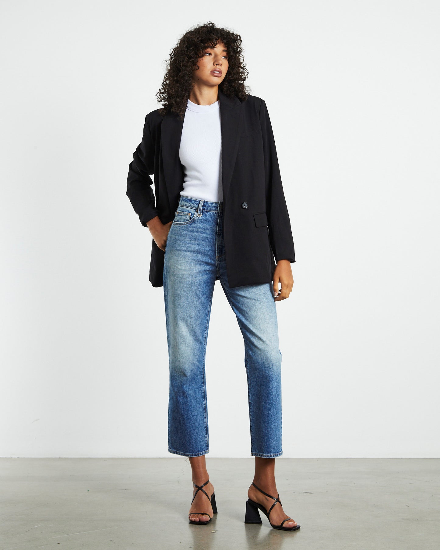 Nico Straight Denim Jeans Abandon Blue