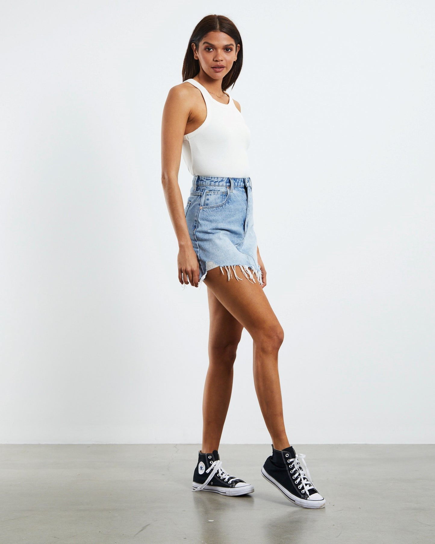 A Aline Skirt Rhonda Rip Blue