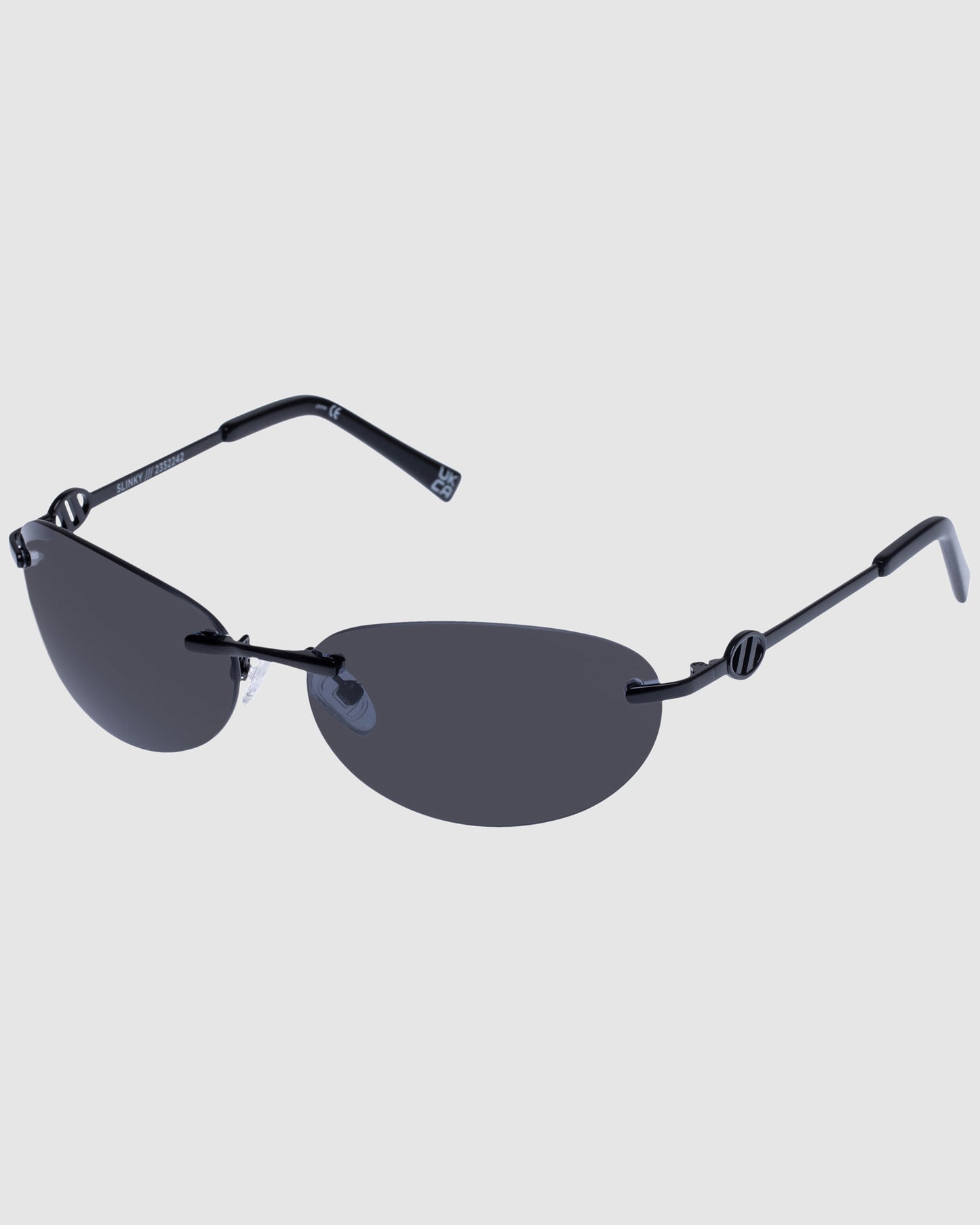 Slinky Sunglasses Matte Black Smoke