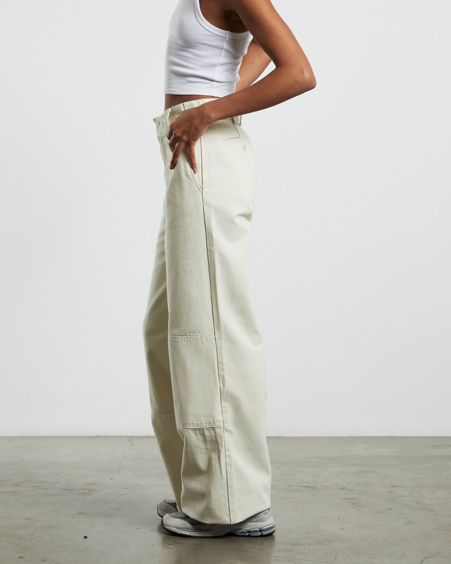 Jasper Wide Leg Pants Bone White