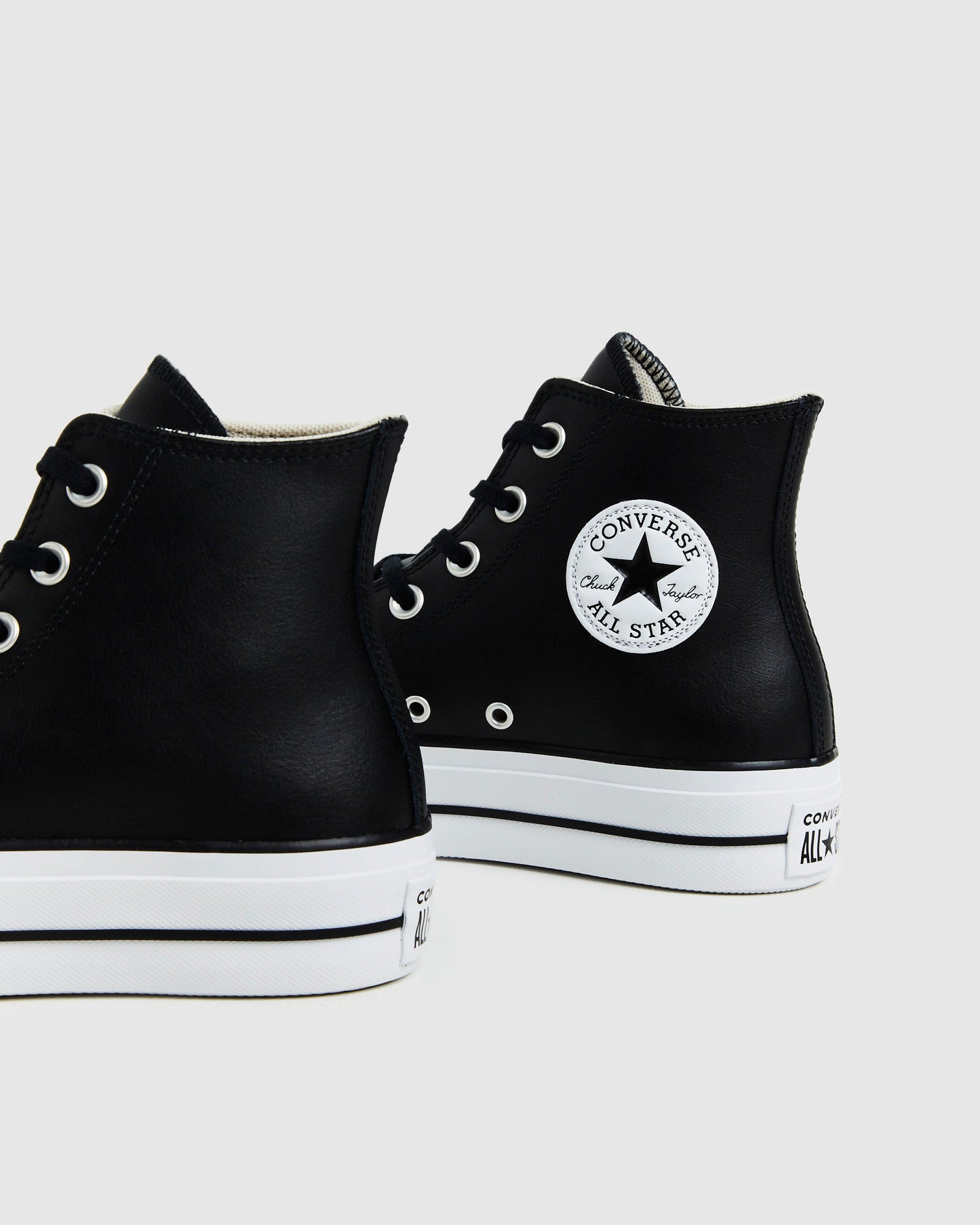Chuck Taylor All Star Leather Platform Hi Top Sneakers Black