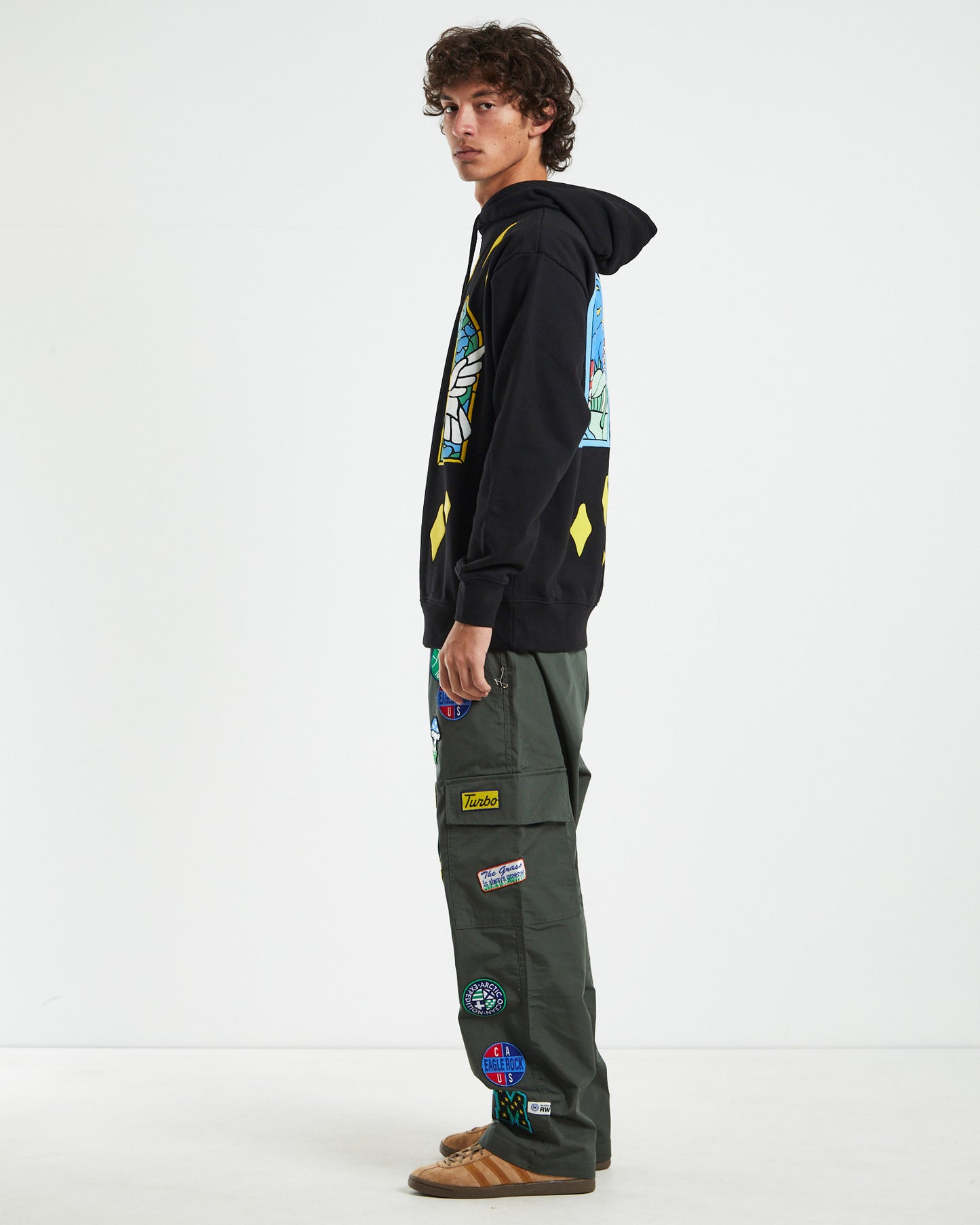 Smiley Cathedral Glass Hoodie Black