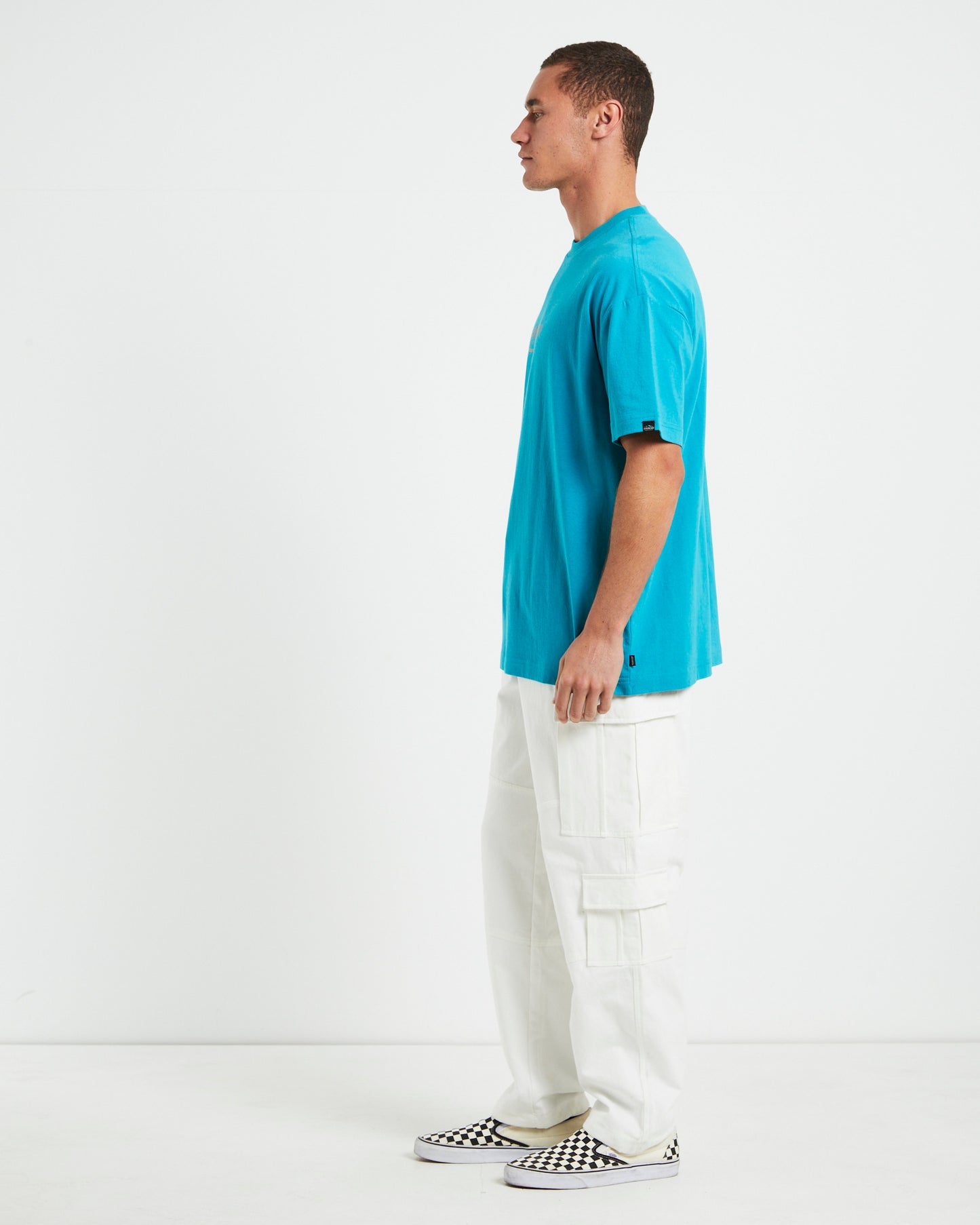 Nitro Short Sleeve T-Shirt in 90s Aqua Blue