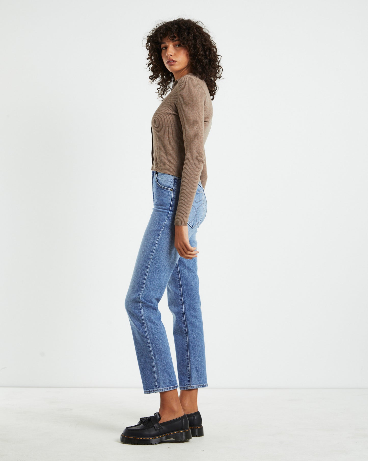 Caroline Knit Long Sleeve Button Up Top