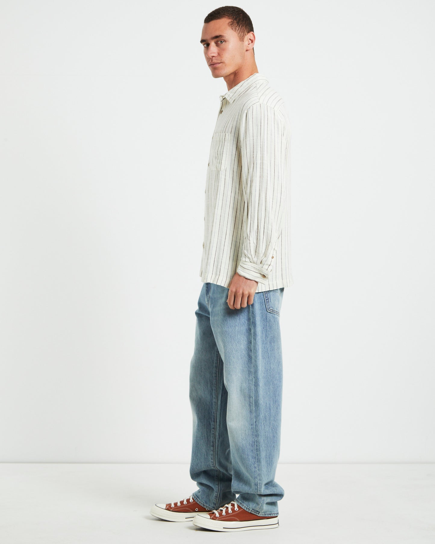 Tesky Linen Long Sleeve Shirt in Natural