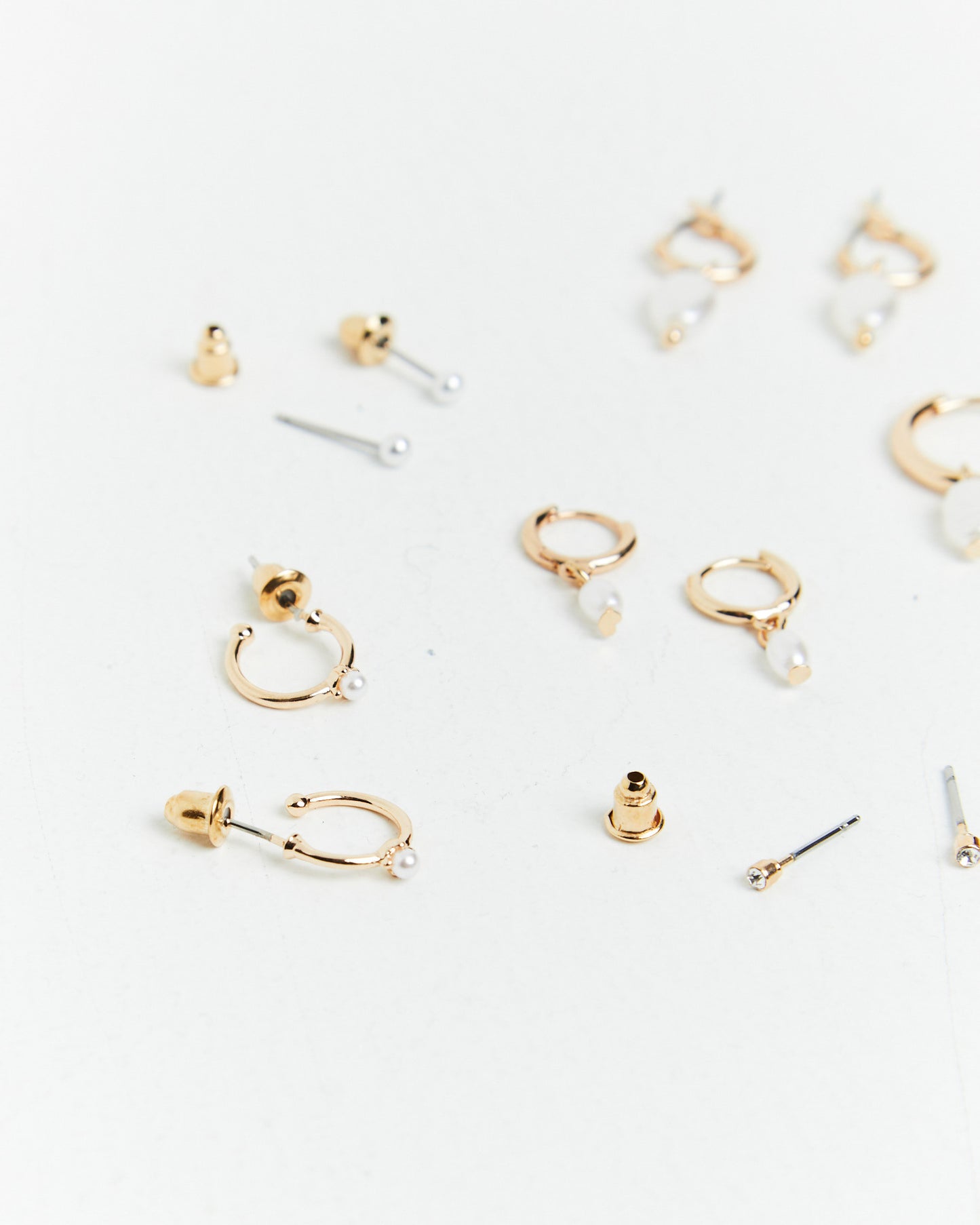 Frankie Pearl Earrings Pack Gold