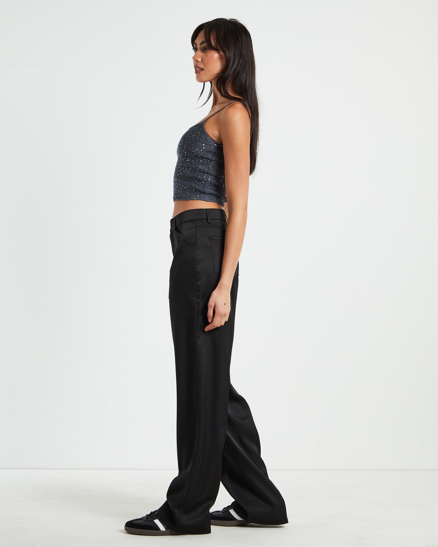 Pixie Metallic Knit in Cami Grey