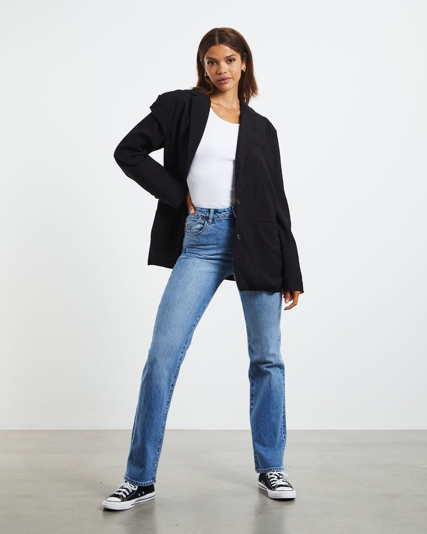 Original Straight Long Denim Jeans Brad