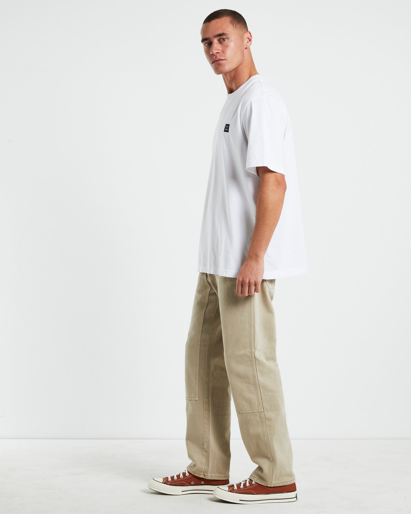 Samo Repair Short Sleeve Logo T-Shirt in White