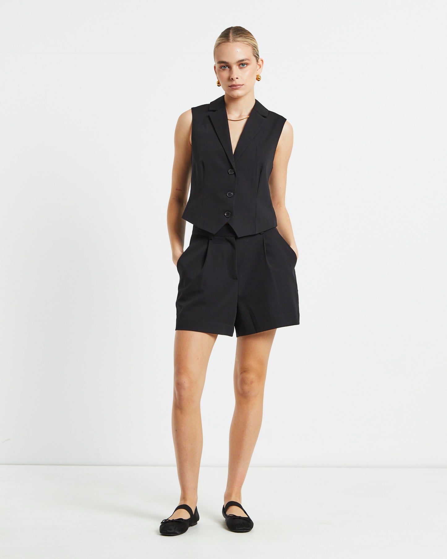 Jennifer Tailored Shorts Black