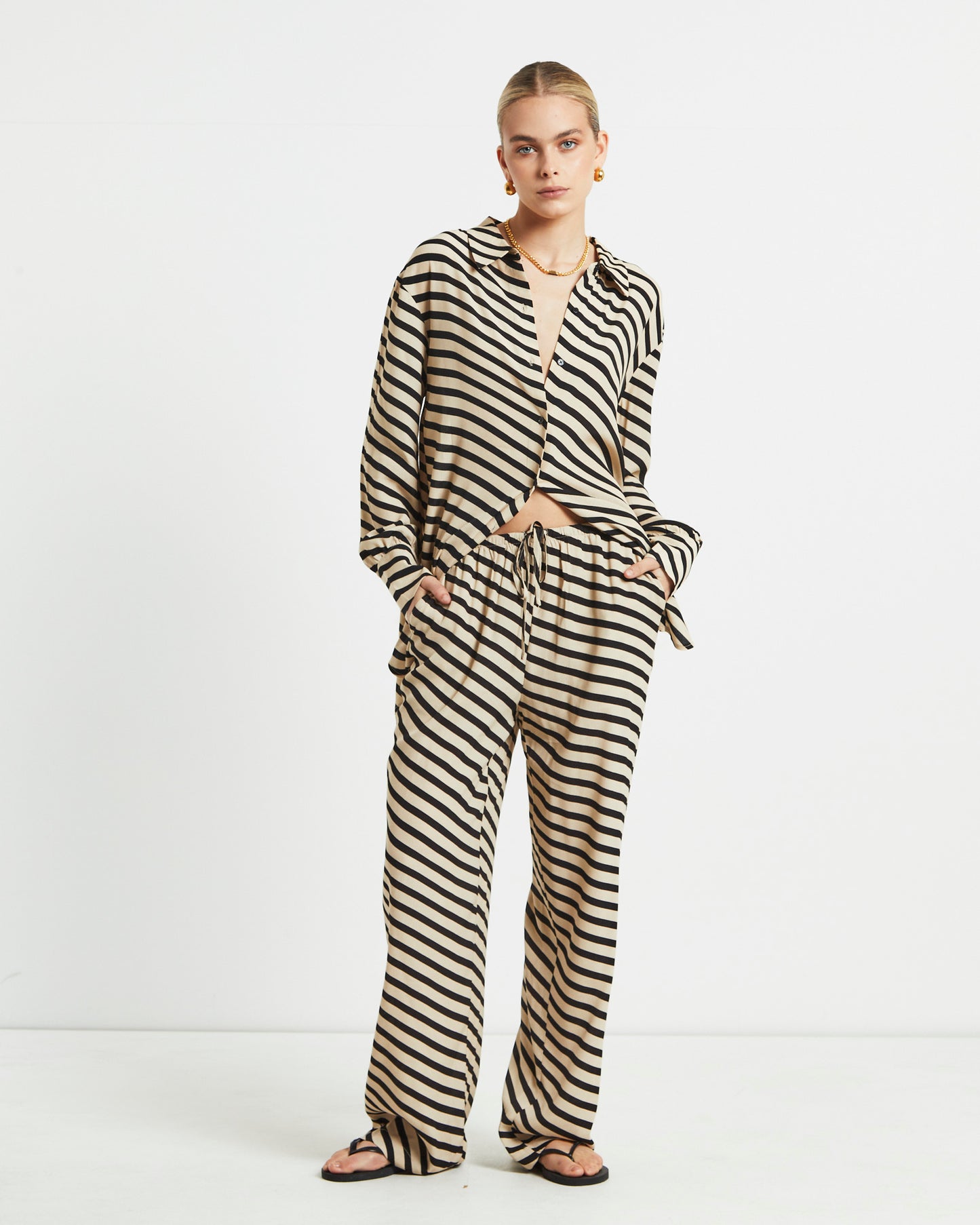 Morgan Printed Crepe Pants in Assorted