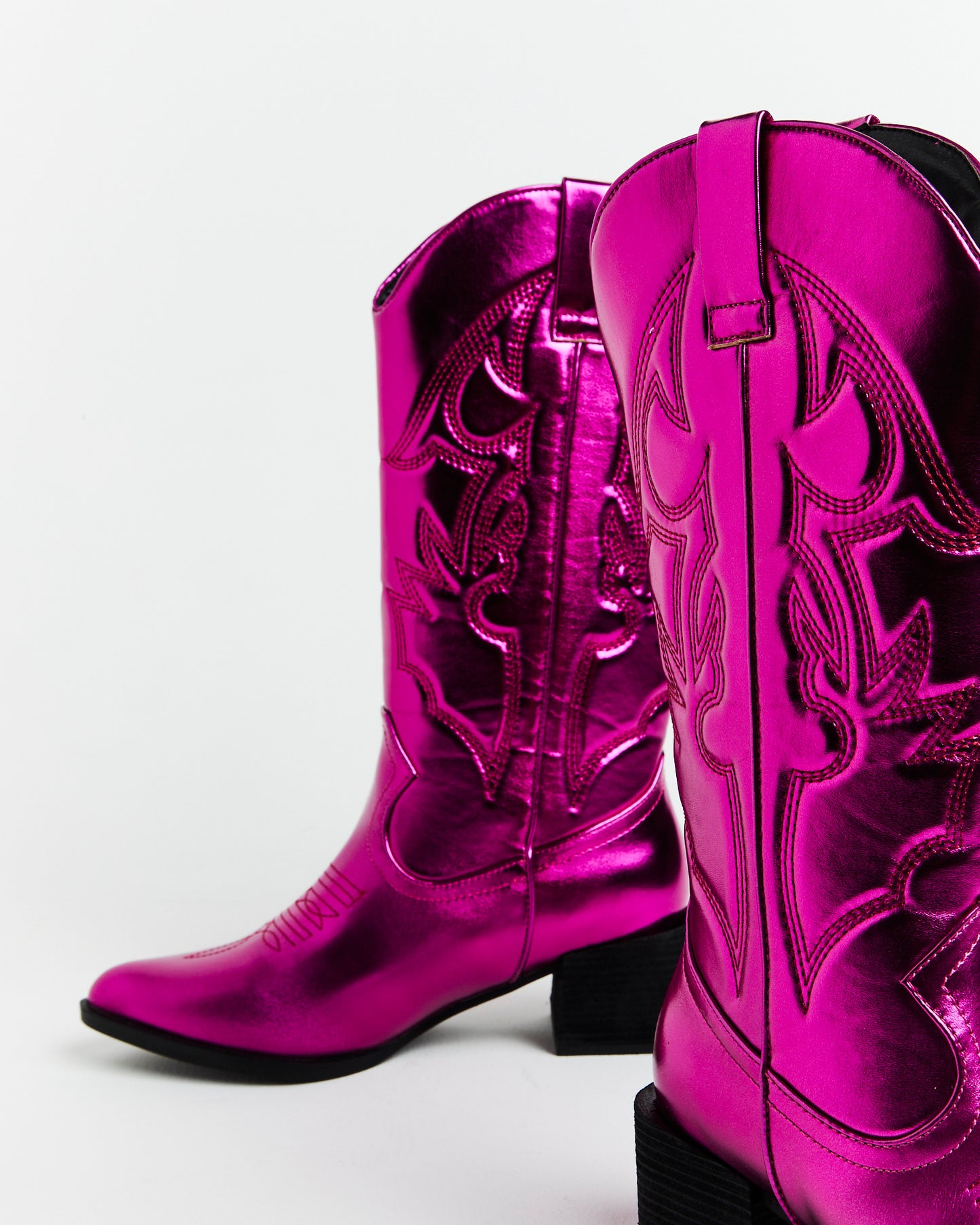 Ranger Cowboy Boot in Metallic Pink