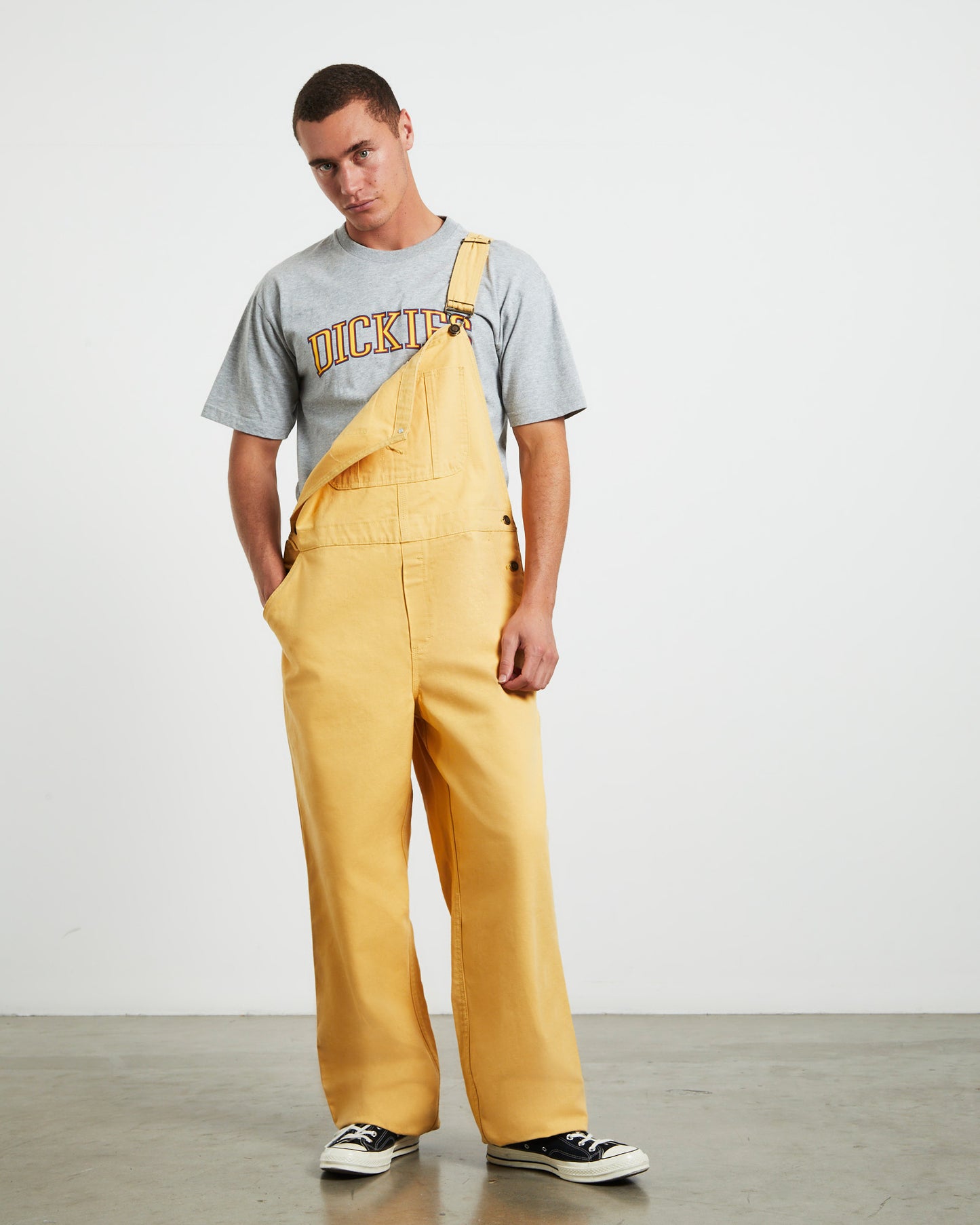 Unisex Carpenter Overalls in Cornsilk Yellow