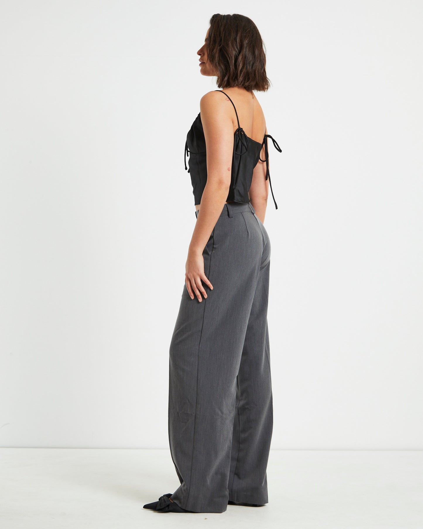 Ruby Romantic Slip Top in Black