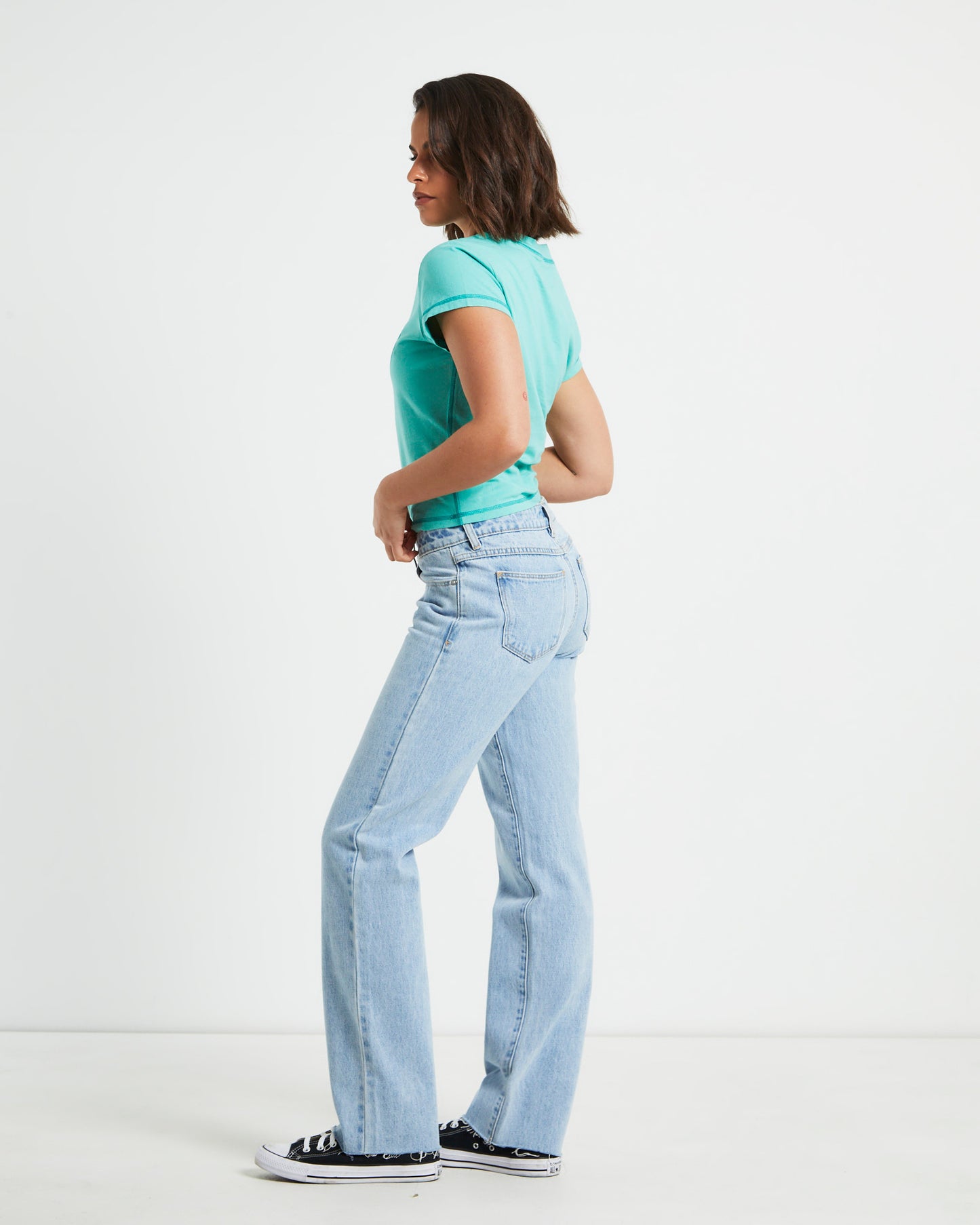 A Baby Tee Fisheye in Jade Green