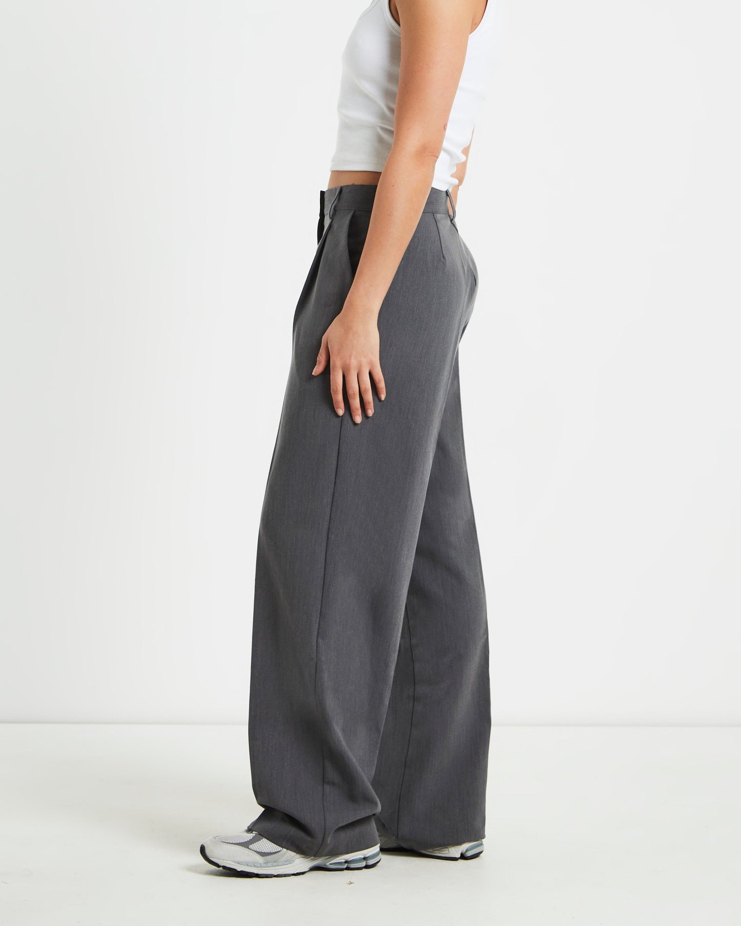 Maeve Wide Leg Pants in Slate Grey