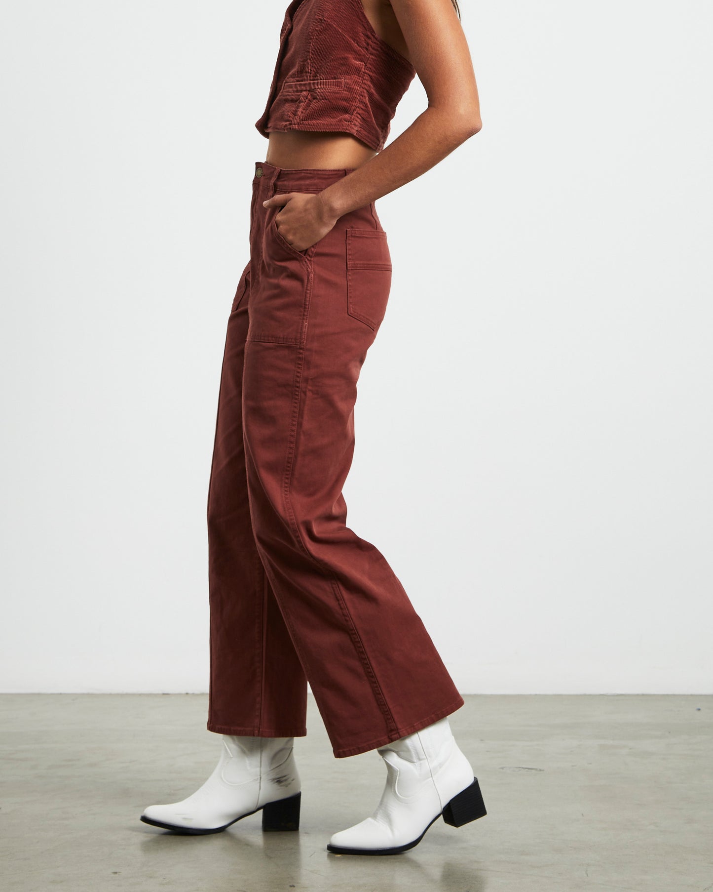 Heidi Trade Pants in Brick Rust
