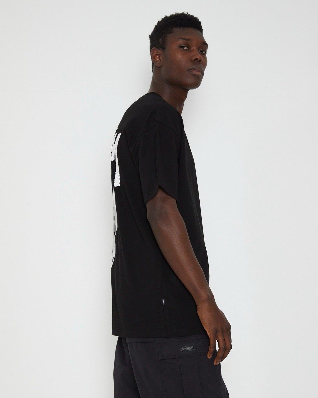 Fuzzy Dice Heavyweight Short Sleeve T-Shirt in Black