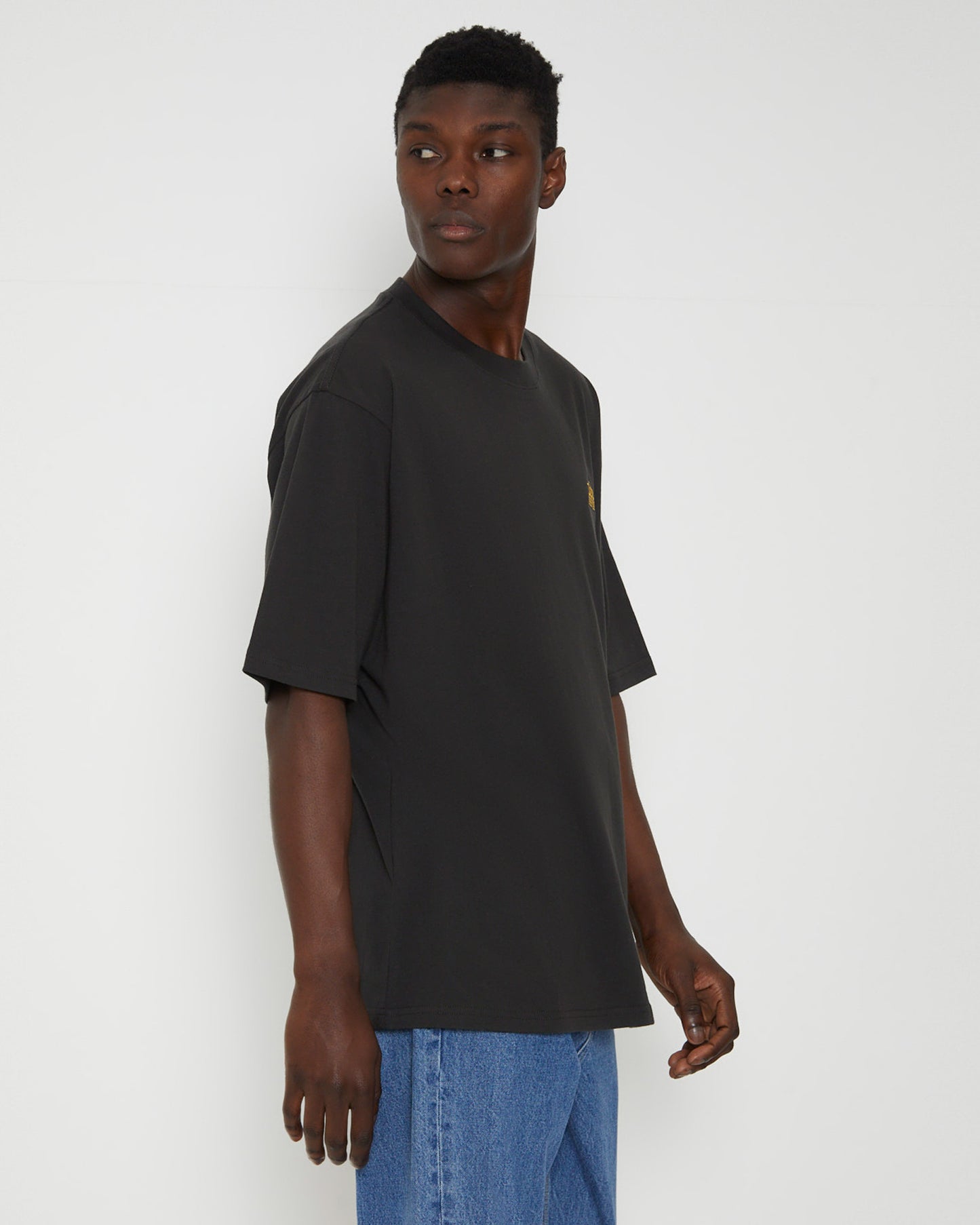 Kansas Baggy Short Sleeve T-Shirt in Worn Black