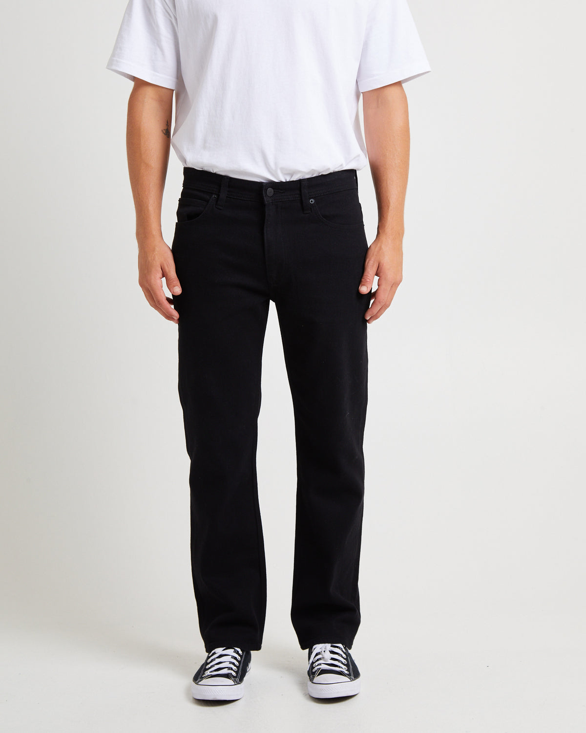 L-Three Straight Jean Denim Jeans BLACK
