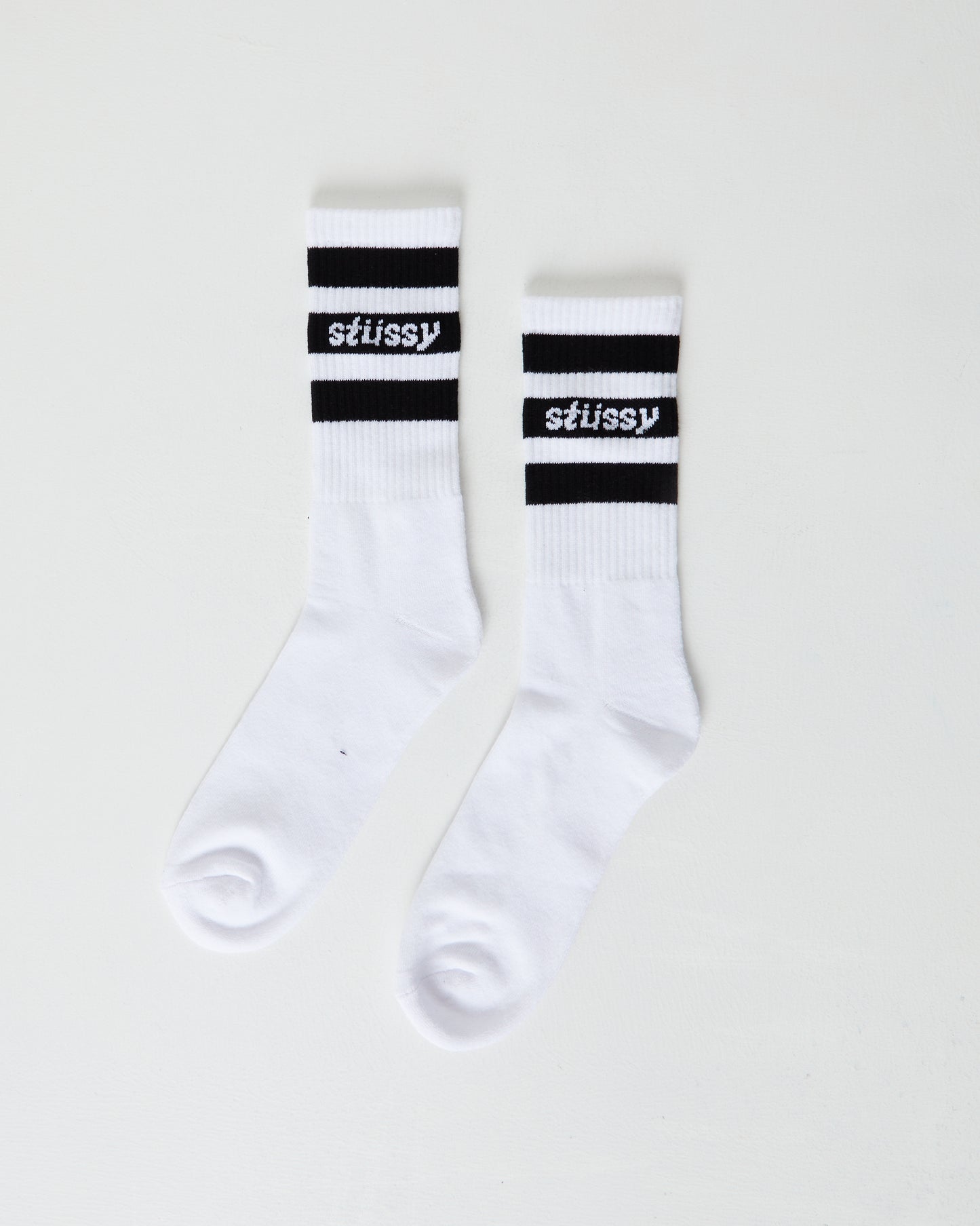 Mens Italic Stripe Socks 3 Pack in White Multi