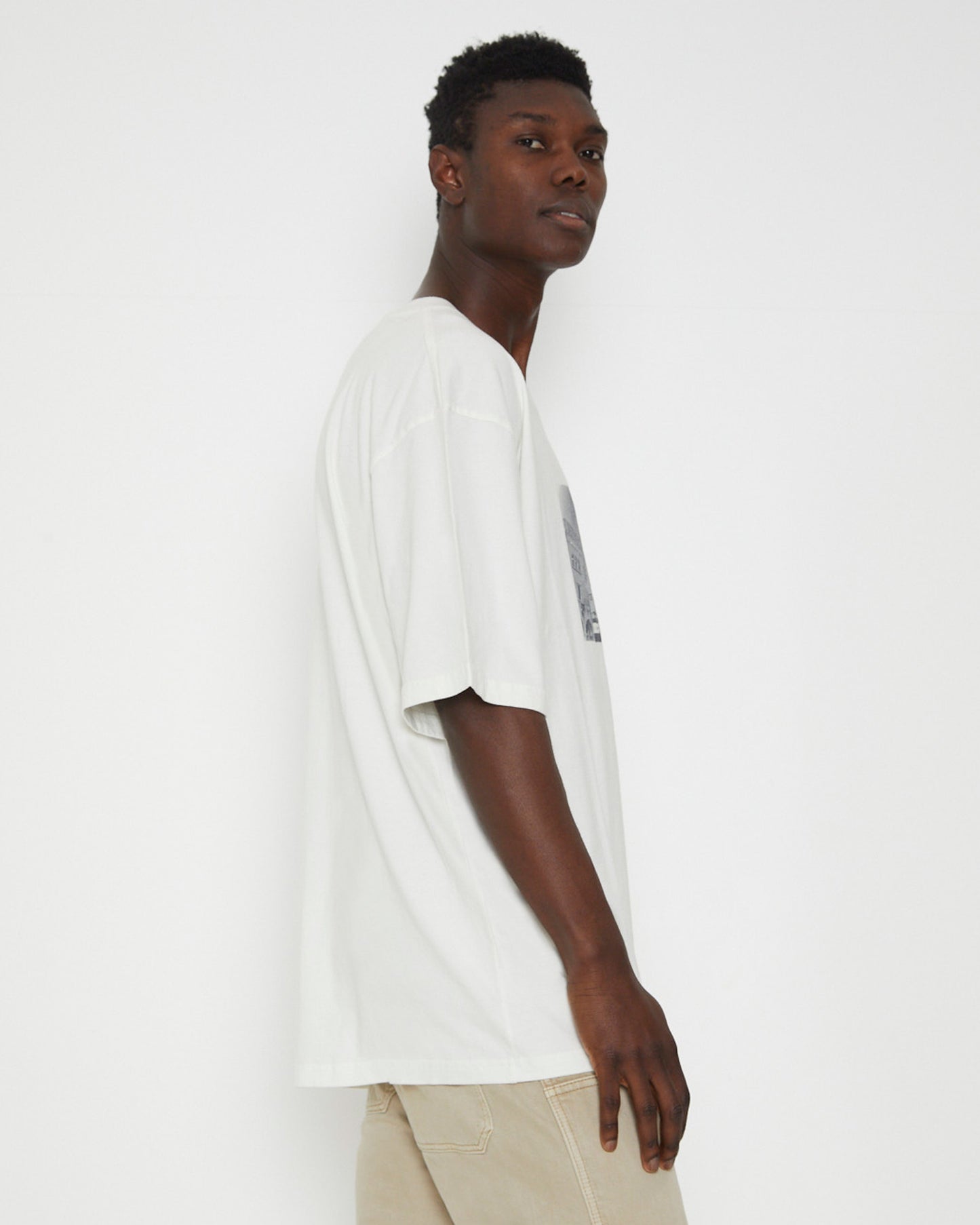 Heavy Venice Short Sleeve T-Shirt in Vintage White